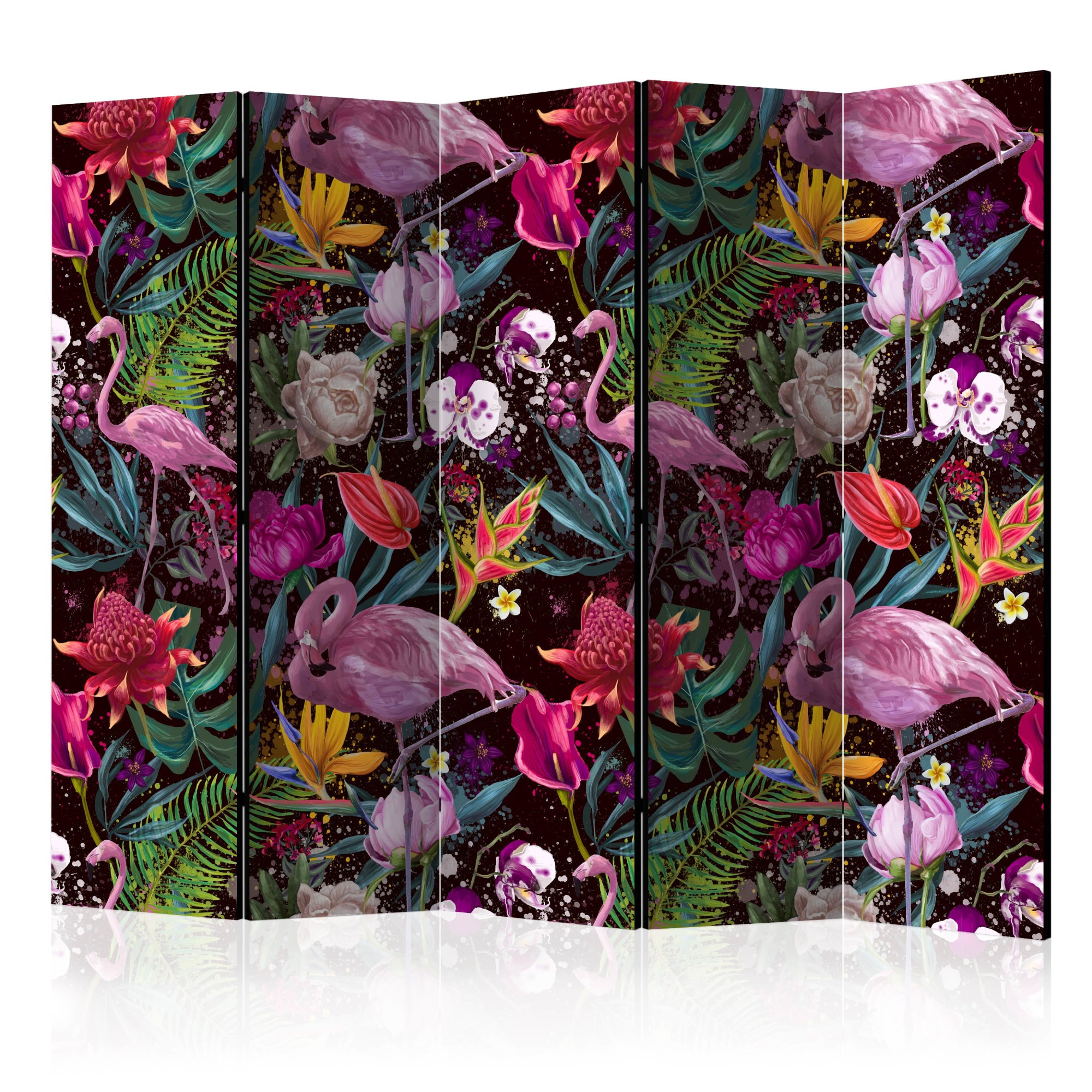 Paravan din 5 parti - Colorit Exotic II - 225 x 172 cm