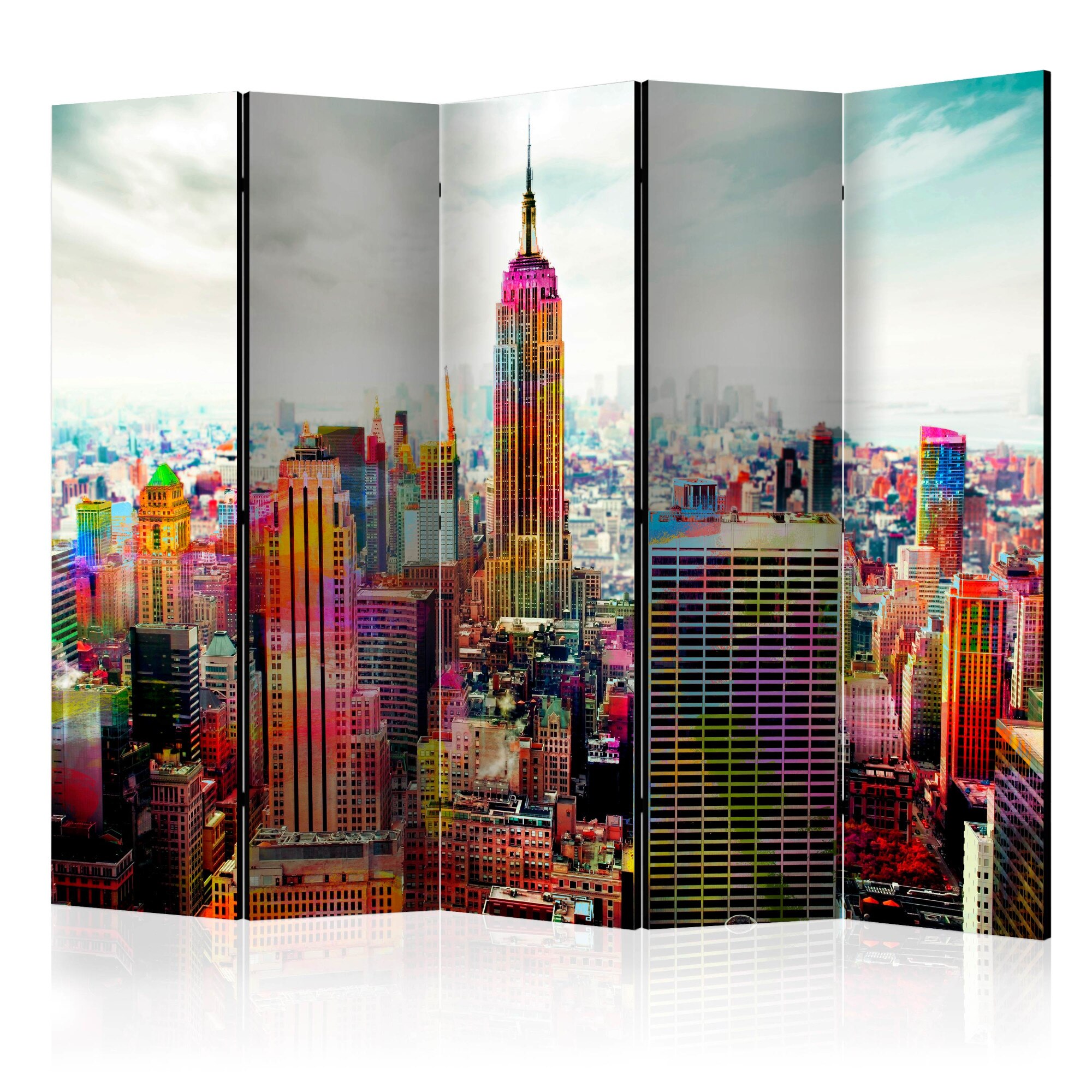 Paravan din 5 parti - Culorile oraSului New York - 225 x 172 cm
