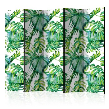 Paravan din 5 parti - Frunze de jungla - 225 x 172 cm Paravan din 5 parti - Frunze de jungla - 225 x 172 cm