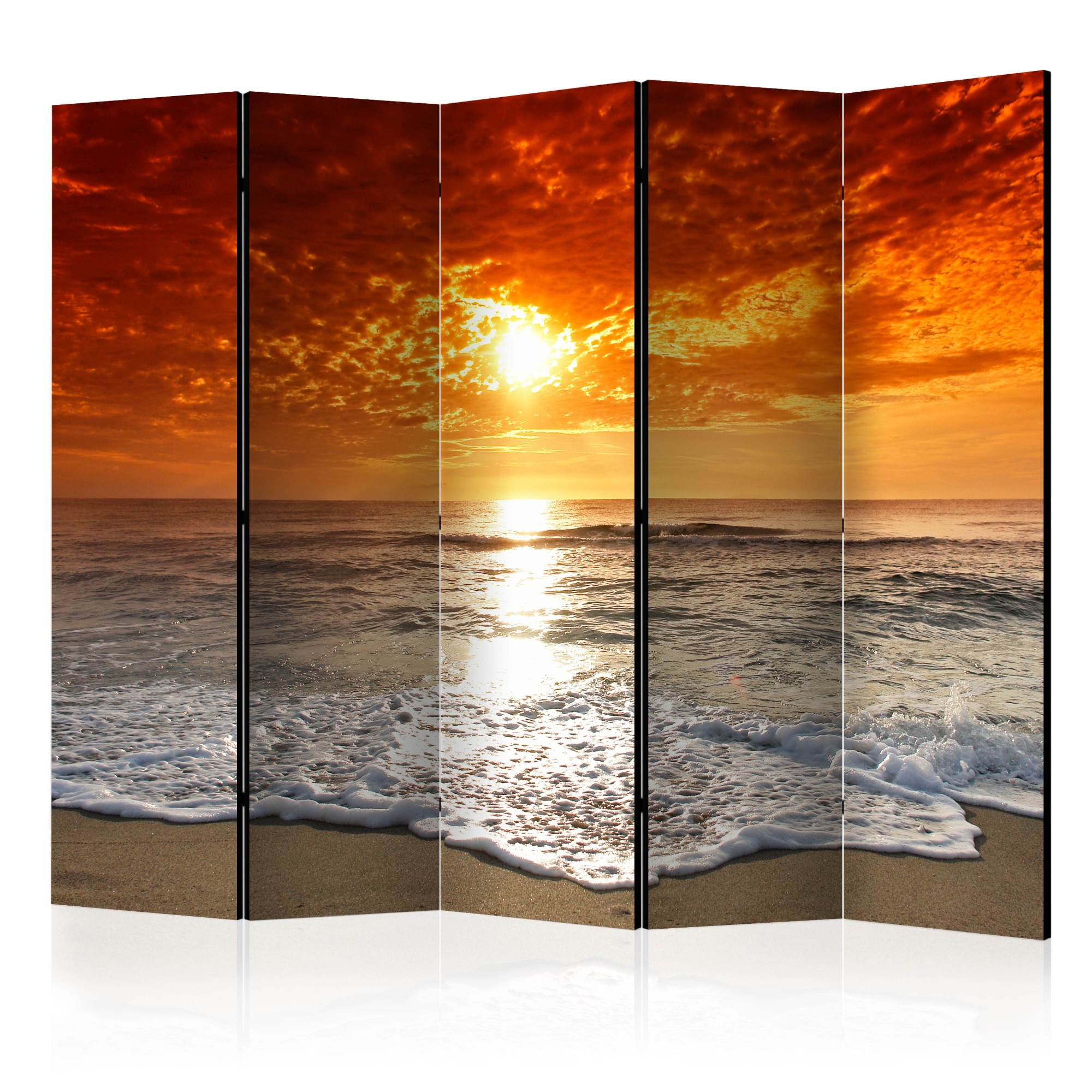 Paravan din 5 parti - Apus de soare minunat - 225 x 172 cm