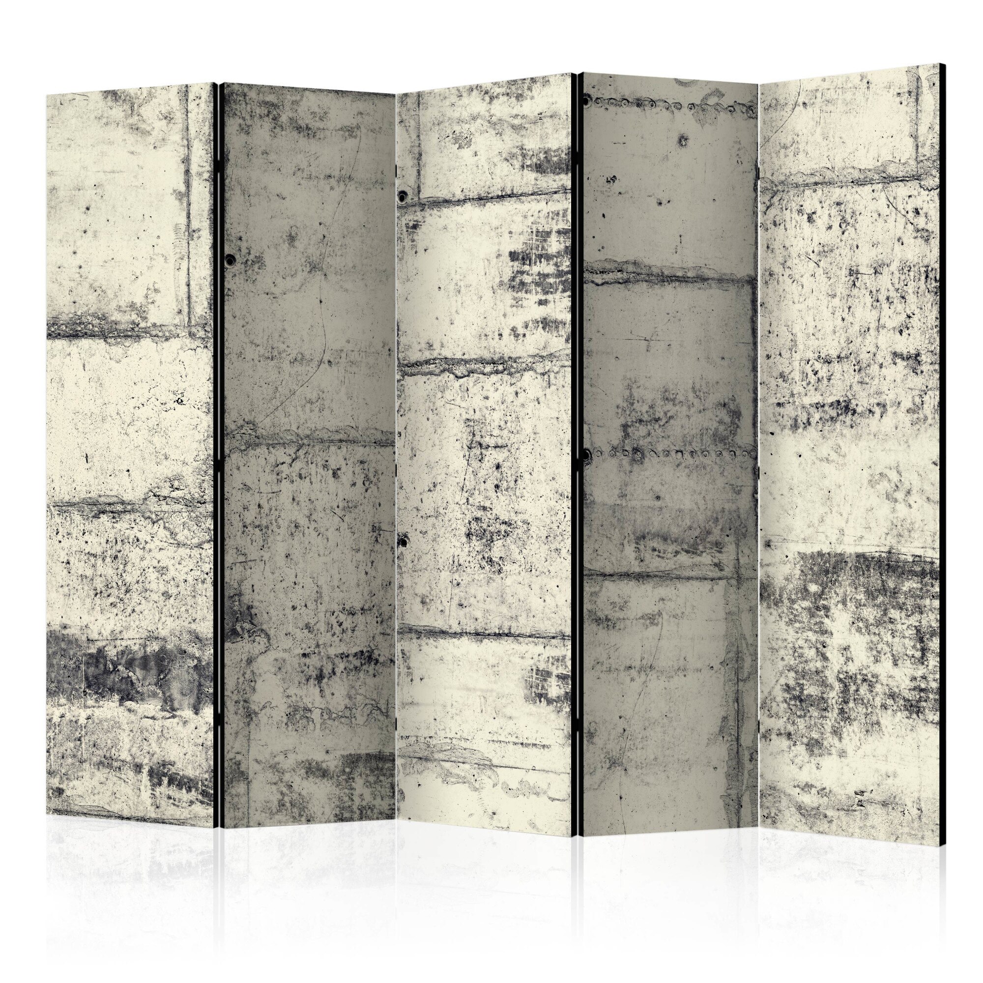 Paravan din 5 parti - Iubeste betonul - 225 x 172 cm
