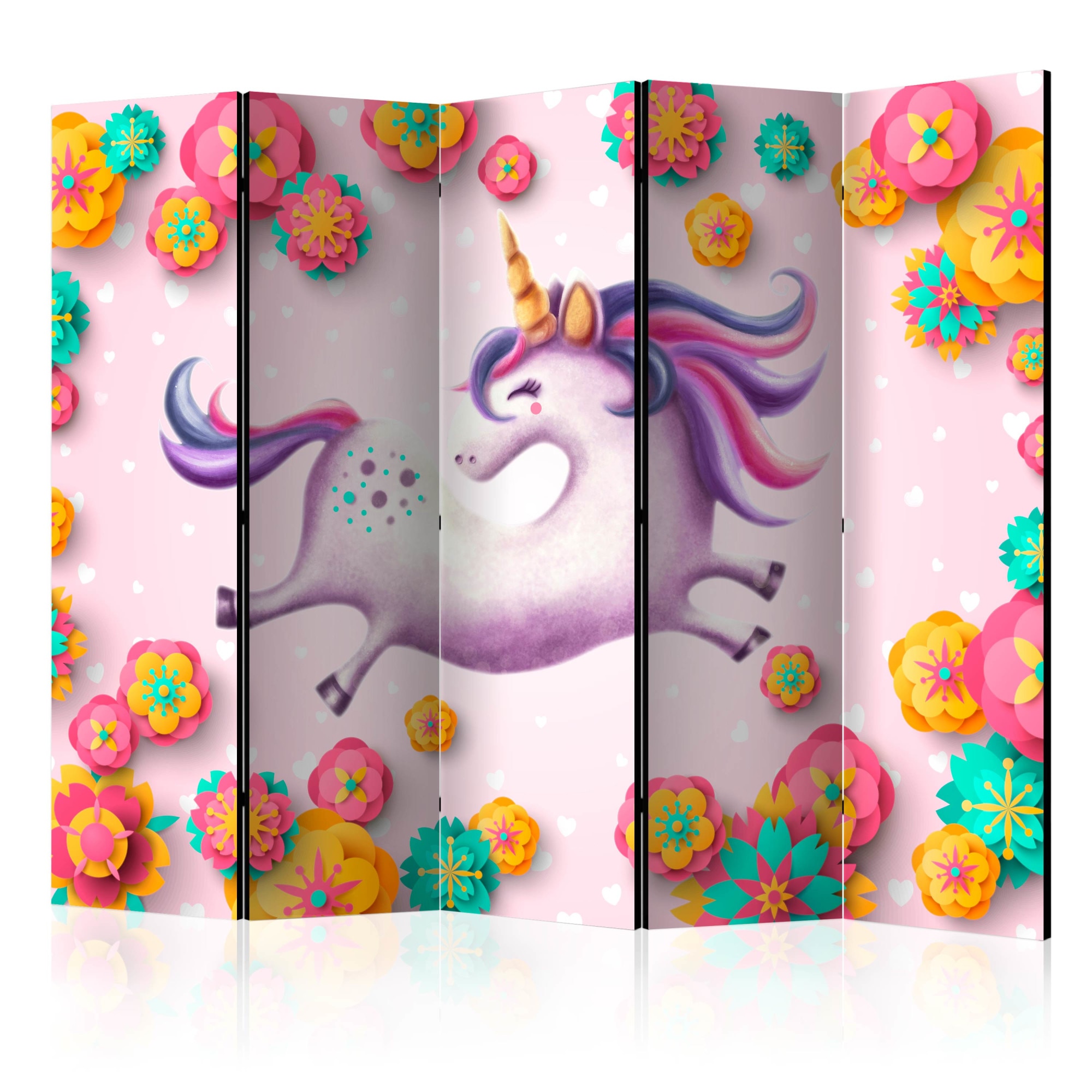 Paravan din 5 parti - Unicorn Lithe II - 225 x 172 cm
