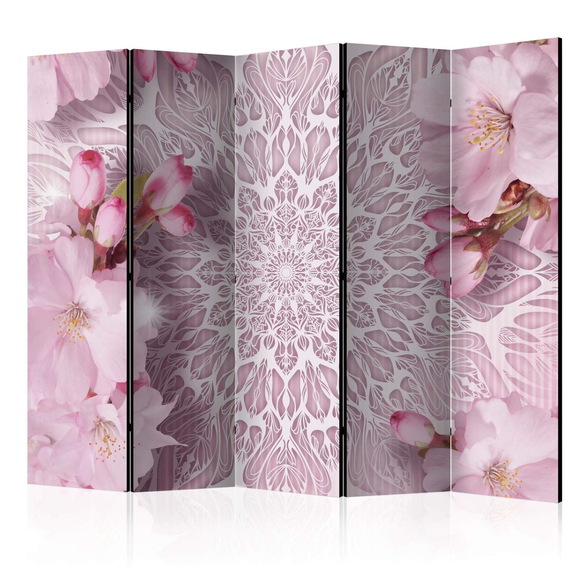 Paravan din 5 parti - Pastel Mandala II - 225 x 172 cm