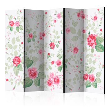 Paravan din 5 parti - Rosy placere - 225 x 172 cm Paravan din 5 parti - Rosy placere - 225 x 172 cm