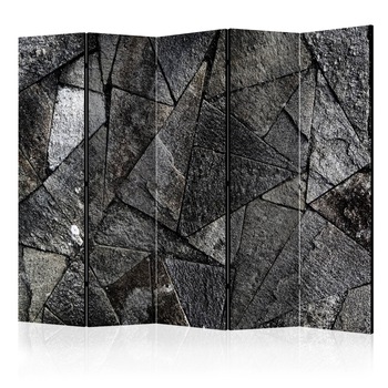 Paravan din 5 parti - Placi de pavaj gri - 225 x 172 cm Paravan din 5 parti - Placi de pavaj gri - 225 x 172 cm