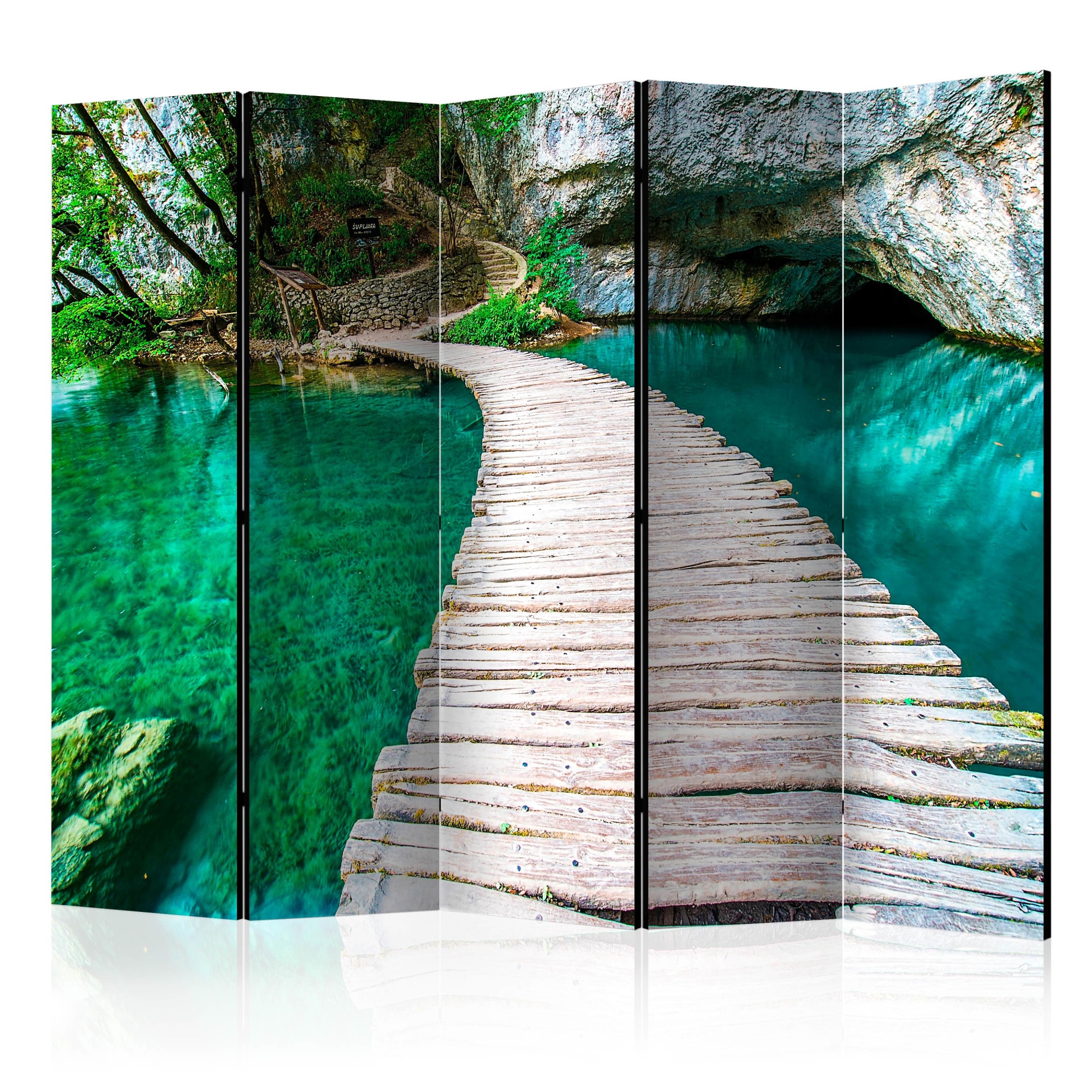 Paravan din 5 parti - Parcul National Lacurile Plitvice, Croatia - 225 x 172 cm