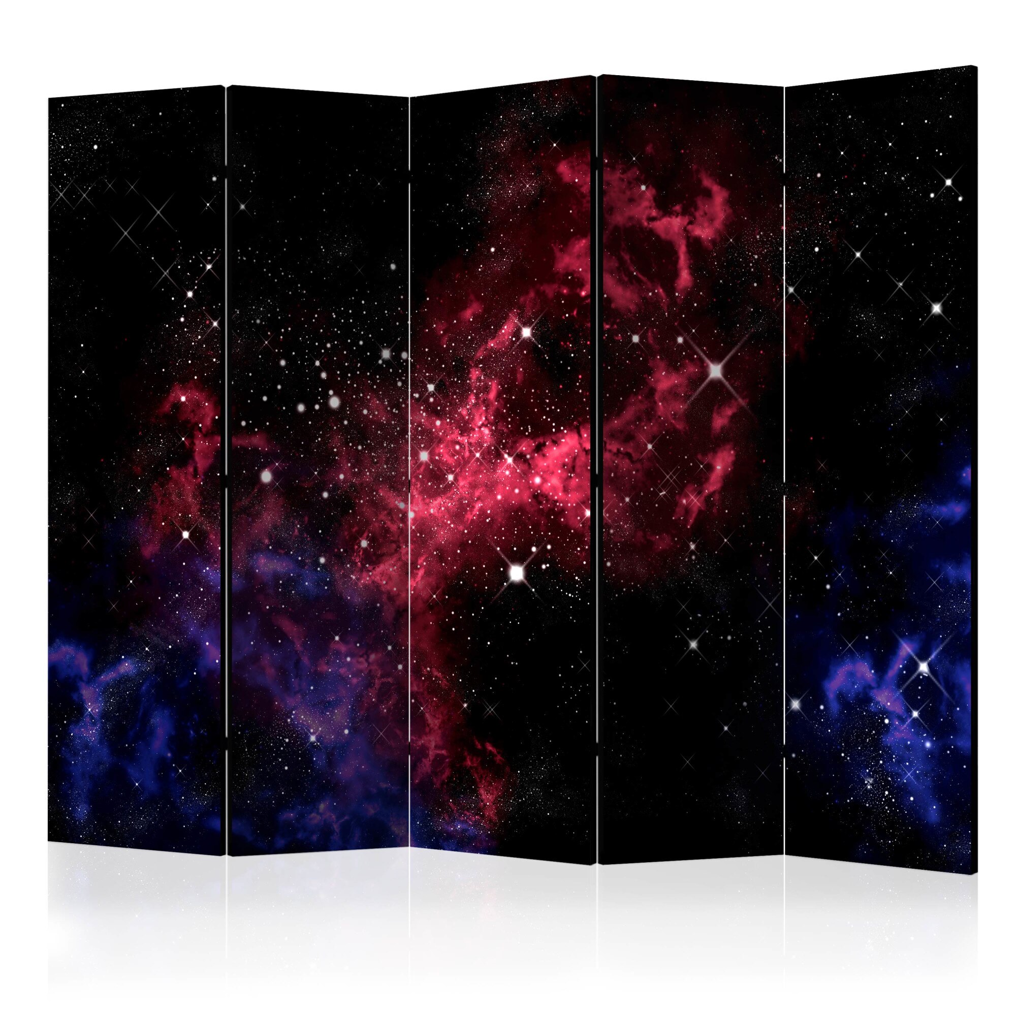 Paravan din 5 parti - Stele spatiale - 225 x 172 cm