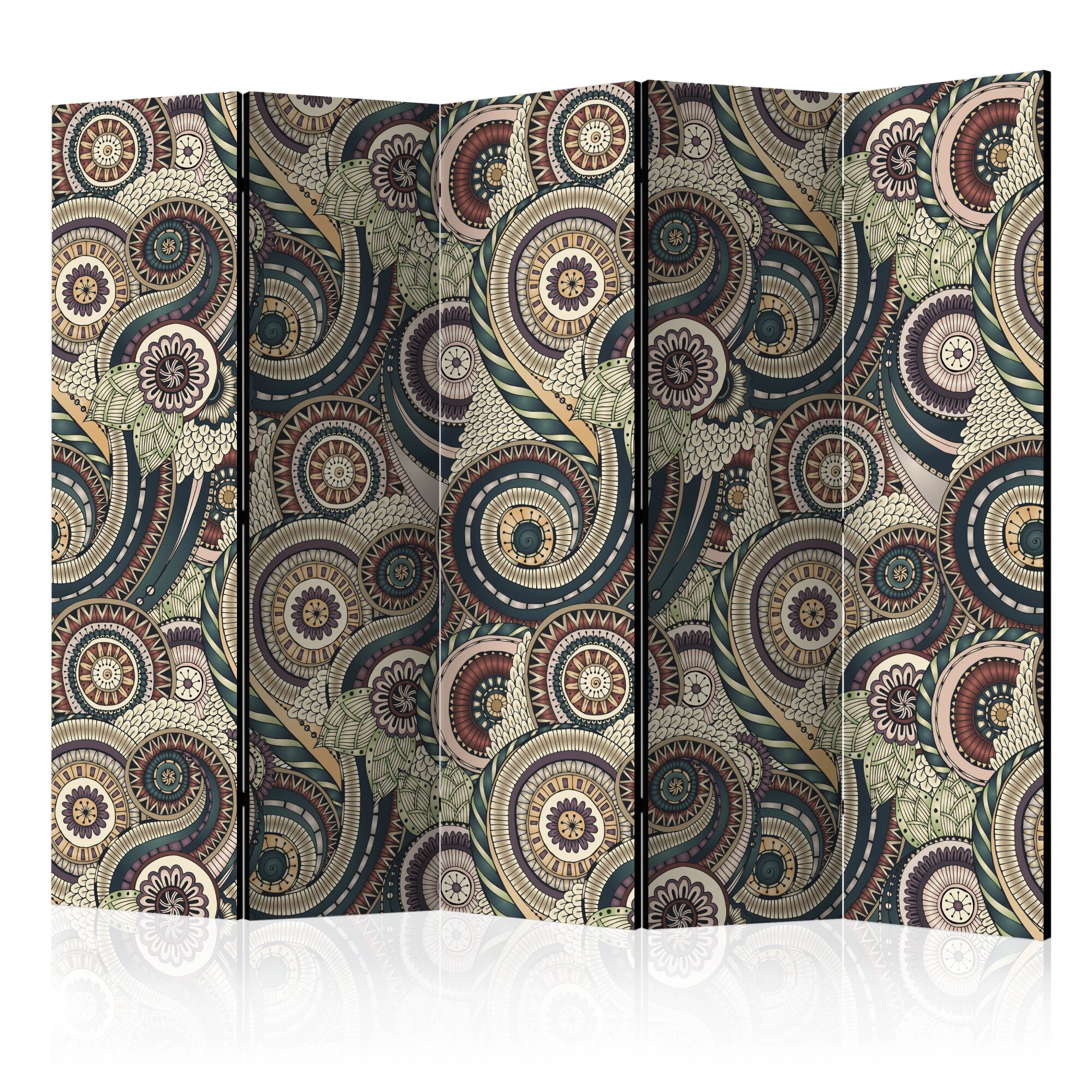 Paravan din 5 parti - Ornament posh - 225 x 172 cm