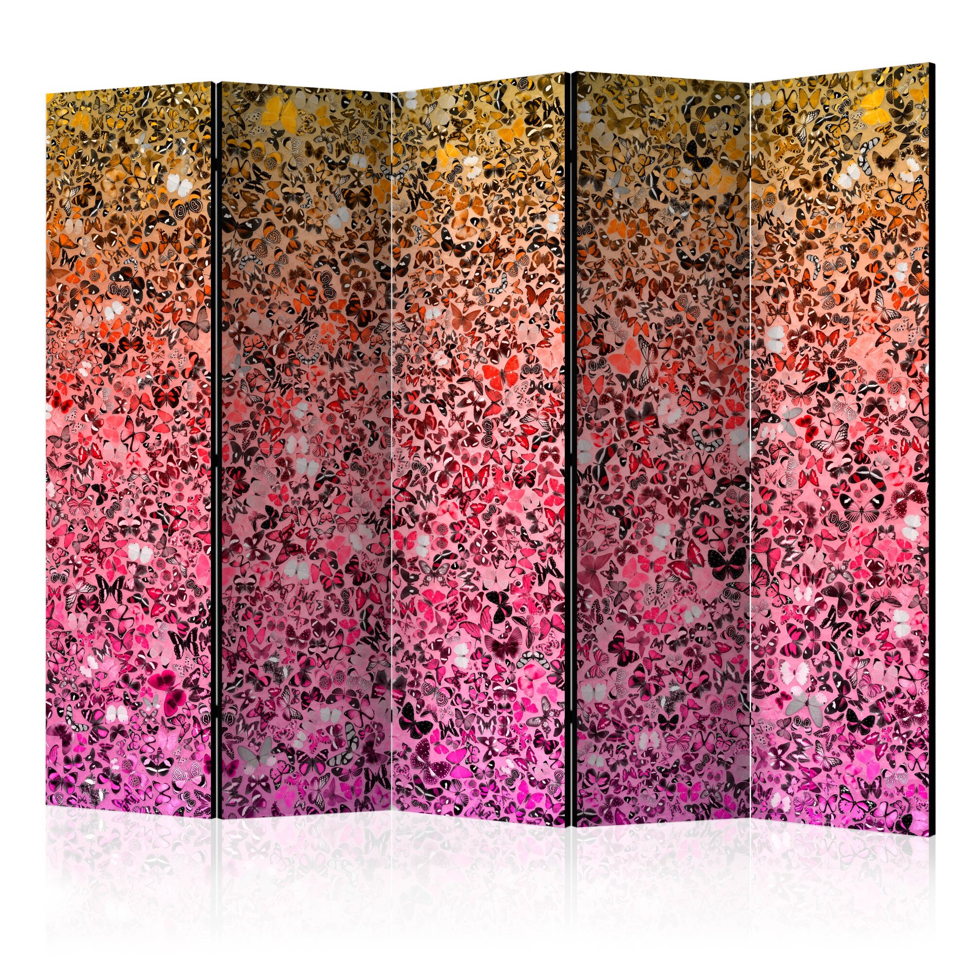 Paravan din 5 parti - Limbajul fluturilor - 225 x 172 cm