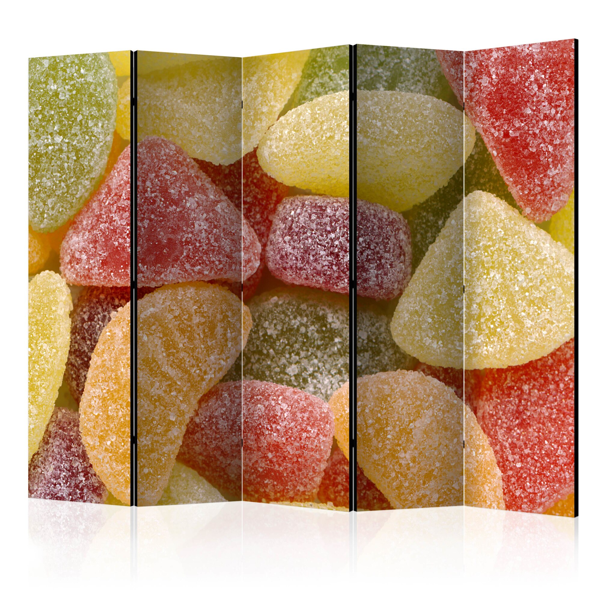 Paravan din 5 parti - Jeleuri gustoase de fructe - 225 x 172 cm