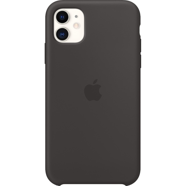 Husa de protectie Apple pentru iPhone 11, Silicon, Black