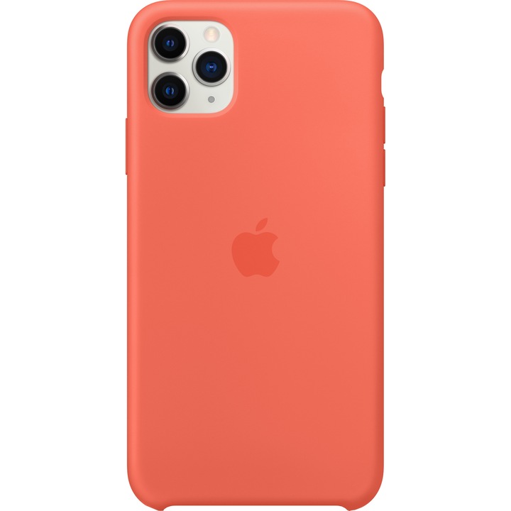 Защитен калъф Apple за iPhone 11 Pro Max, Силиконов, Clementine