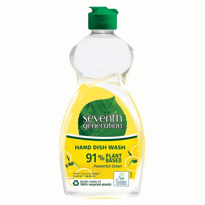 Detergent ecologic pentru vase, utilizare manuală Seventh Generation Fresh Citrus & Ginger, 500ml