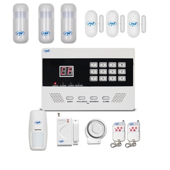 Kit Sistem de alarma wireless PNI PG2710 linie terestra si 6 senzori suplimentari Kit Sistem de alarma wireless PNI PG2710 linie terestra si 6 senzori suplimentari