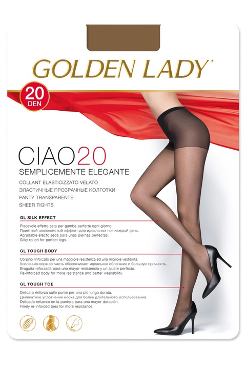 Дамски чорапогащник GOLDEN LADY CIAO 20, норка, норка, Кафяв