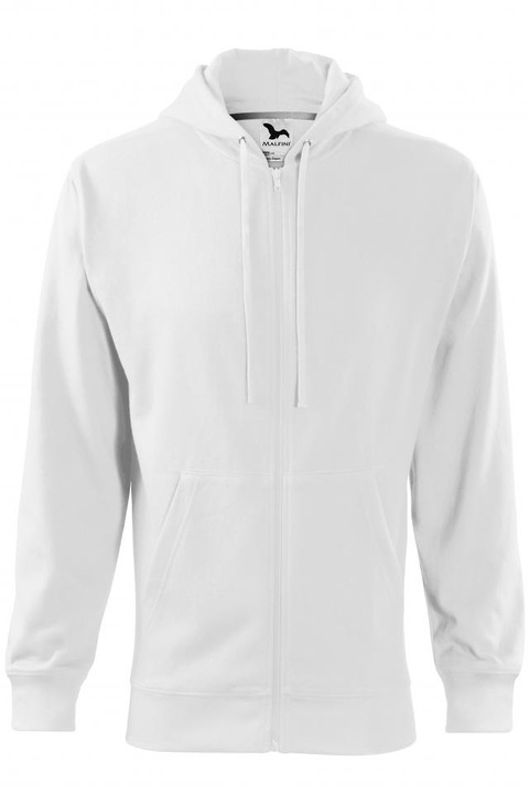 Hanorac pentru barbati Trendy Zipper, Alb