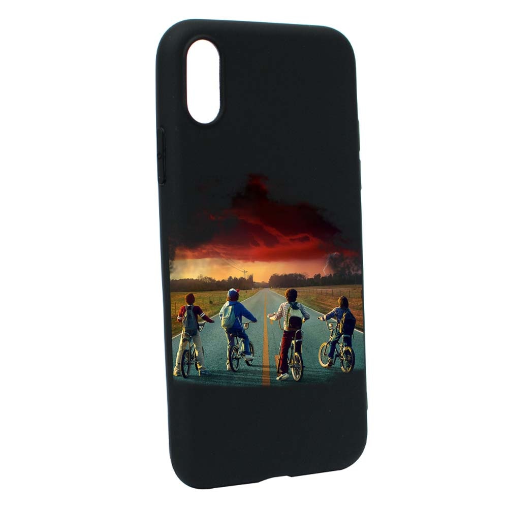 Husa de protectie Stranger Things pentru Apple iPhone XS / X, rezistenta la uzura, anti-alunecare, din silicon Premium, B278
