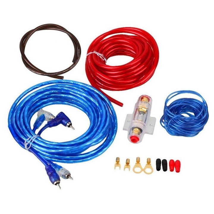 Kit cabluri subwoofer,auto,Amplificator,lungime cablu 5m,puteri maxim 1000W