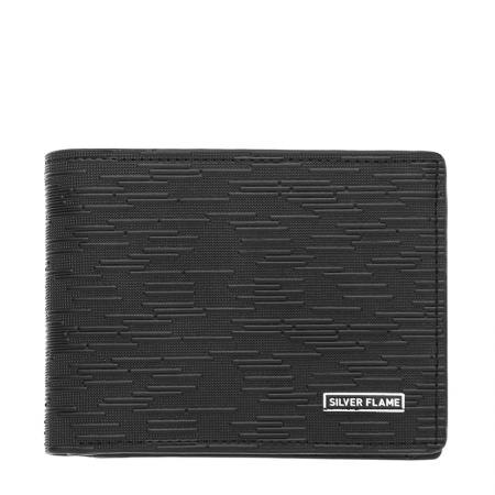 Portofel Silver Flame, SFM0727, Negru, Piele autentica