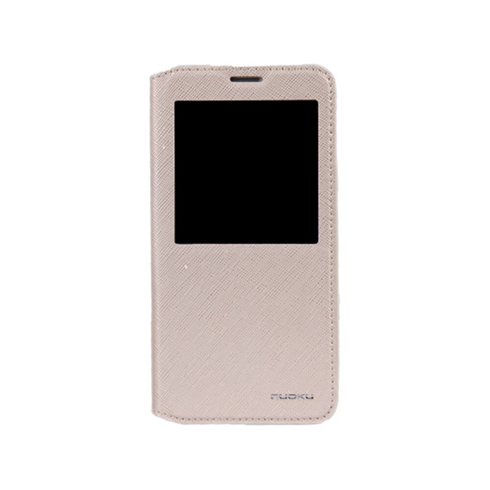 Husa Book Nuoku pentru Samsung Galaxy Note 5, Auriu