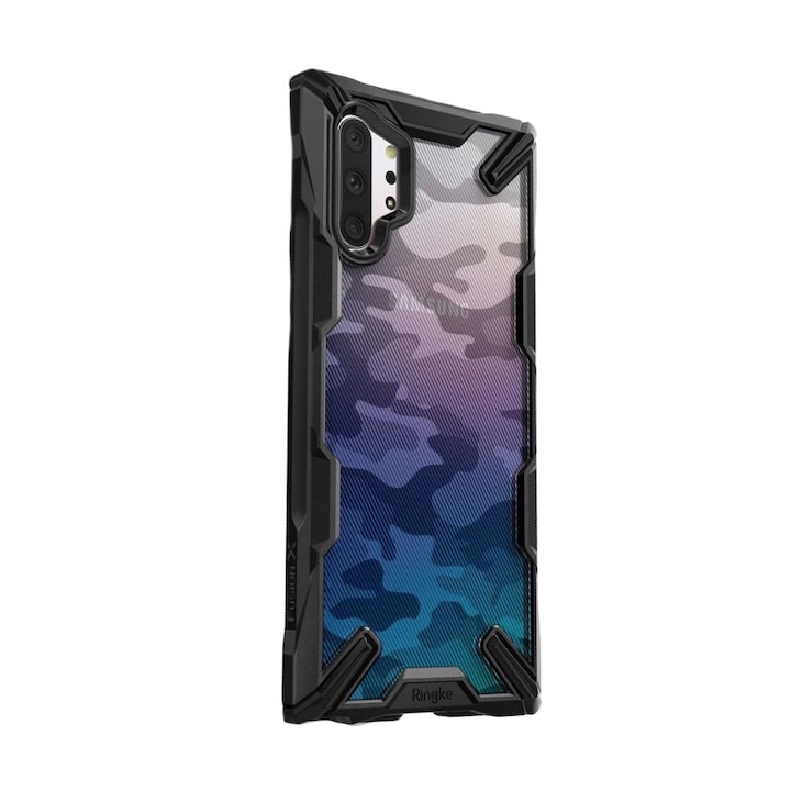 Калъф Ringke за Samsung Galaxy Note 10 Plus / 10 Plus 5G fusion x, Design camo, Black