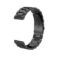 Curea metalica compatibila Huawei Watch GT 2 46mm, telescoape Quick Release, Negru