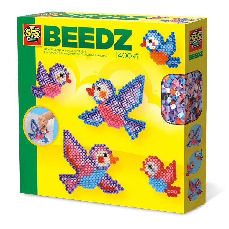 Set de constructie, Beedz - Pasari (2400 buc) SES Creative