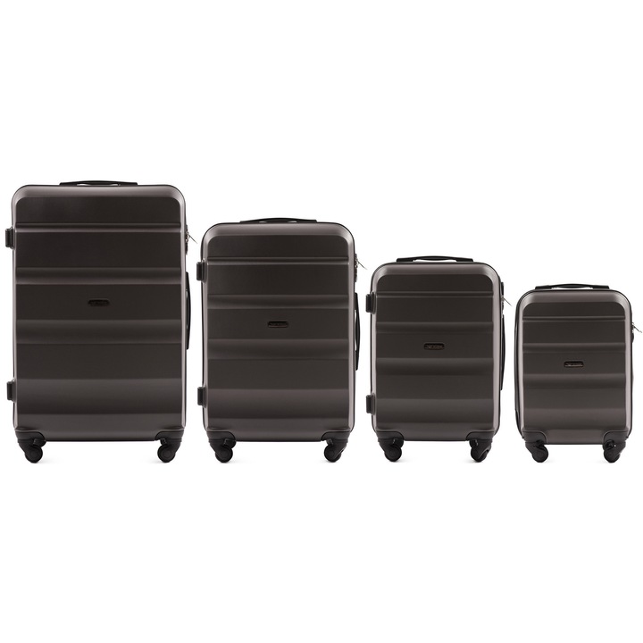 Set Trolere, WINGS, ABS, 4 Roti, AT01 4 Piese, Antracit