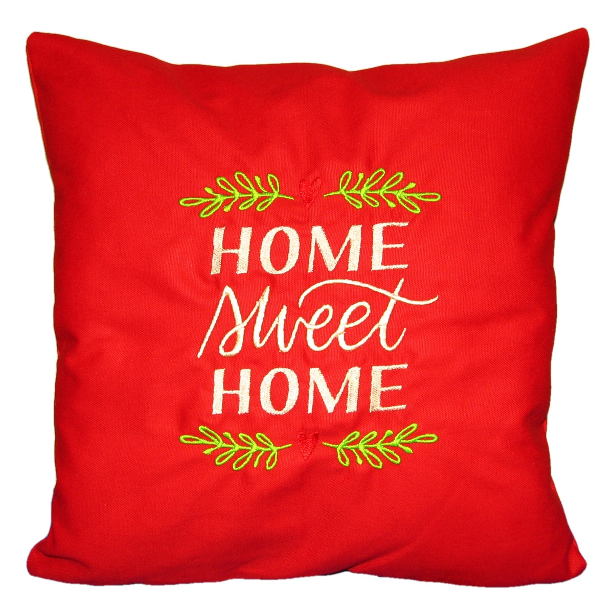Perna decorativa Home Sweet Home, rosu, model2, Happy Gifts, 40 x 40 cm