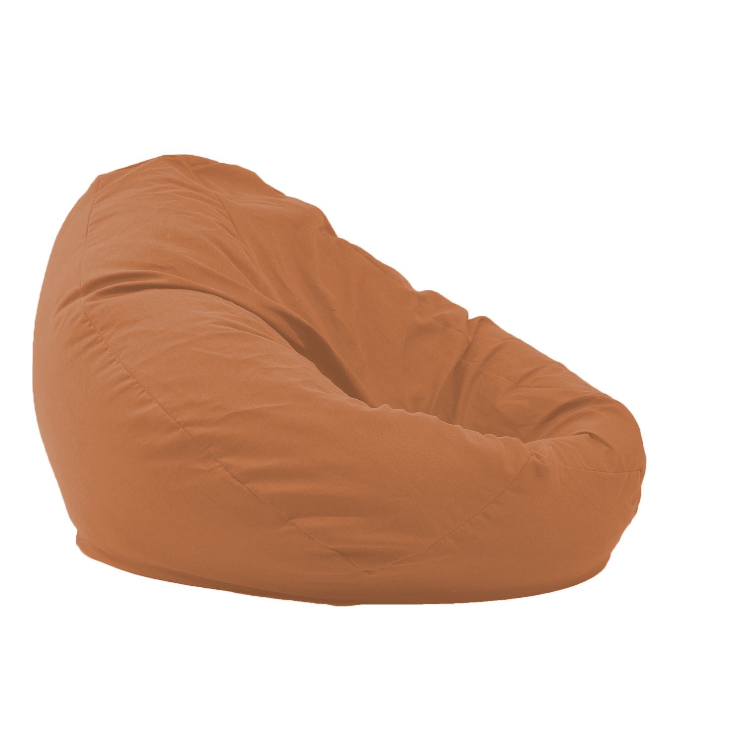 Fotoliu Pufrelax Nirvana Gigant (Gama Premium), - Terracotta Orange cu husa detasabila textila, umplut cu perle polistiren