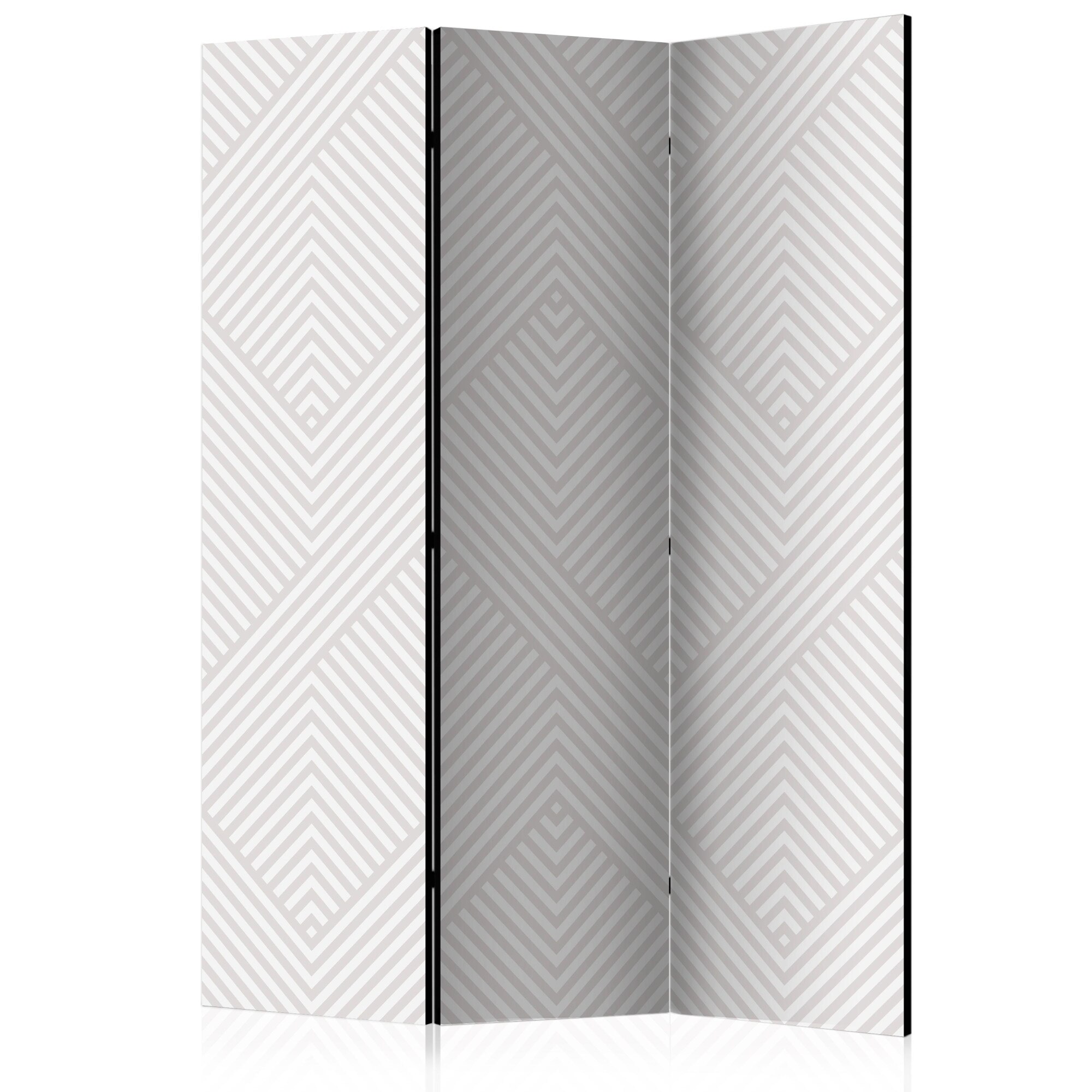 Paravan din 3 parti - Linii sparte - 135 x 172 cm