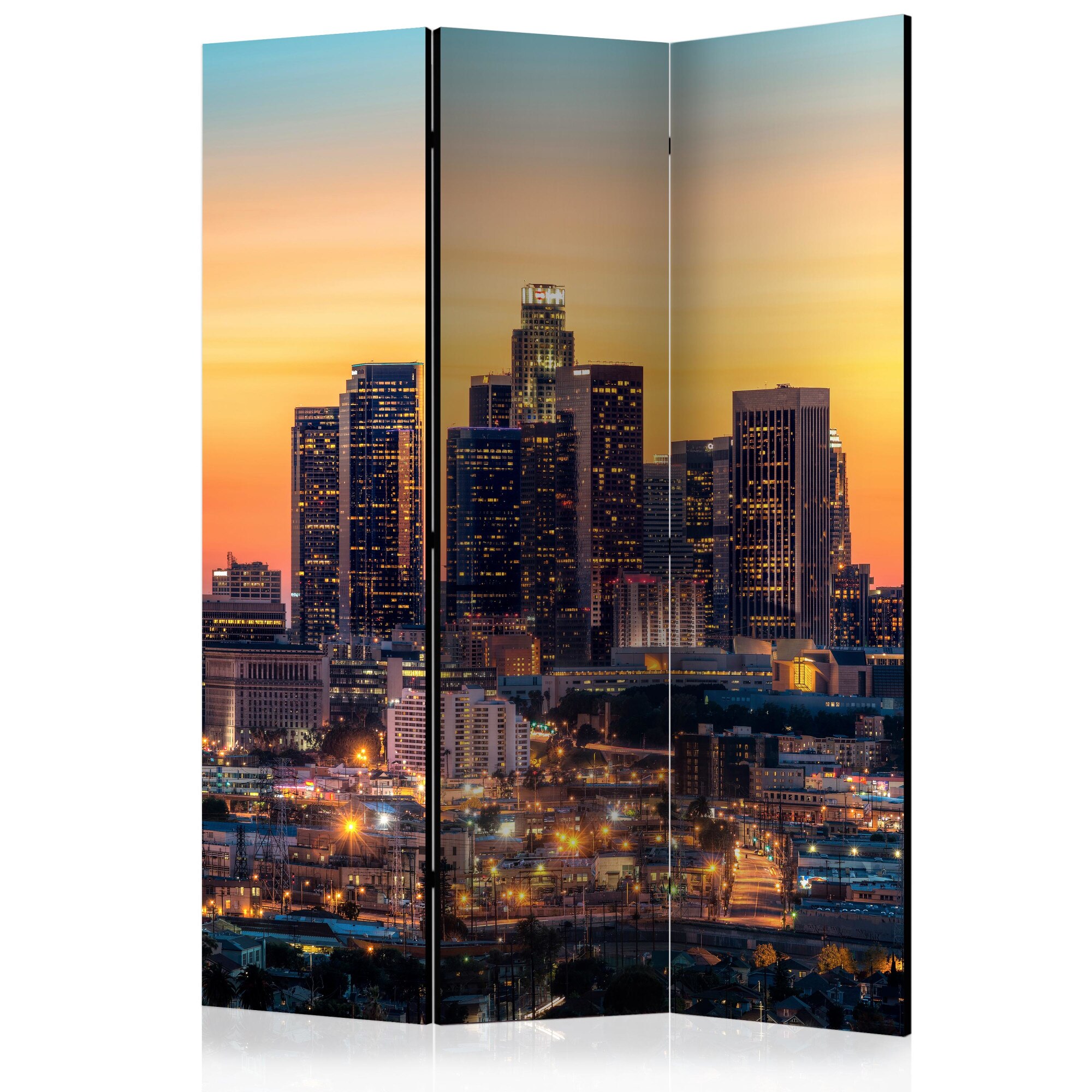 Paravan din 3 parti - Seara californiana - 135 x 172 cm
