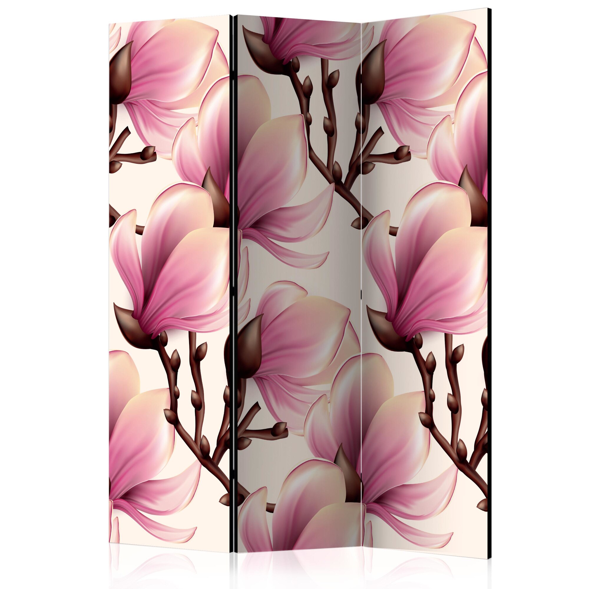 Paravan din 3 parti - Magnolii Inflorite - 135 x 172 cm