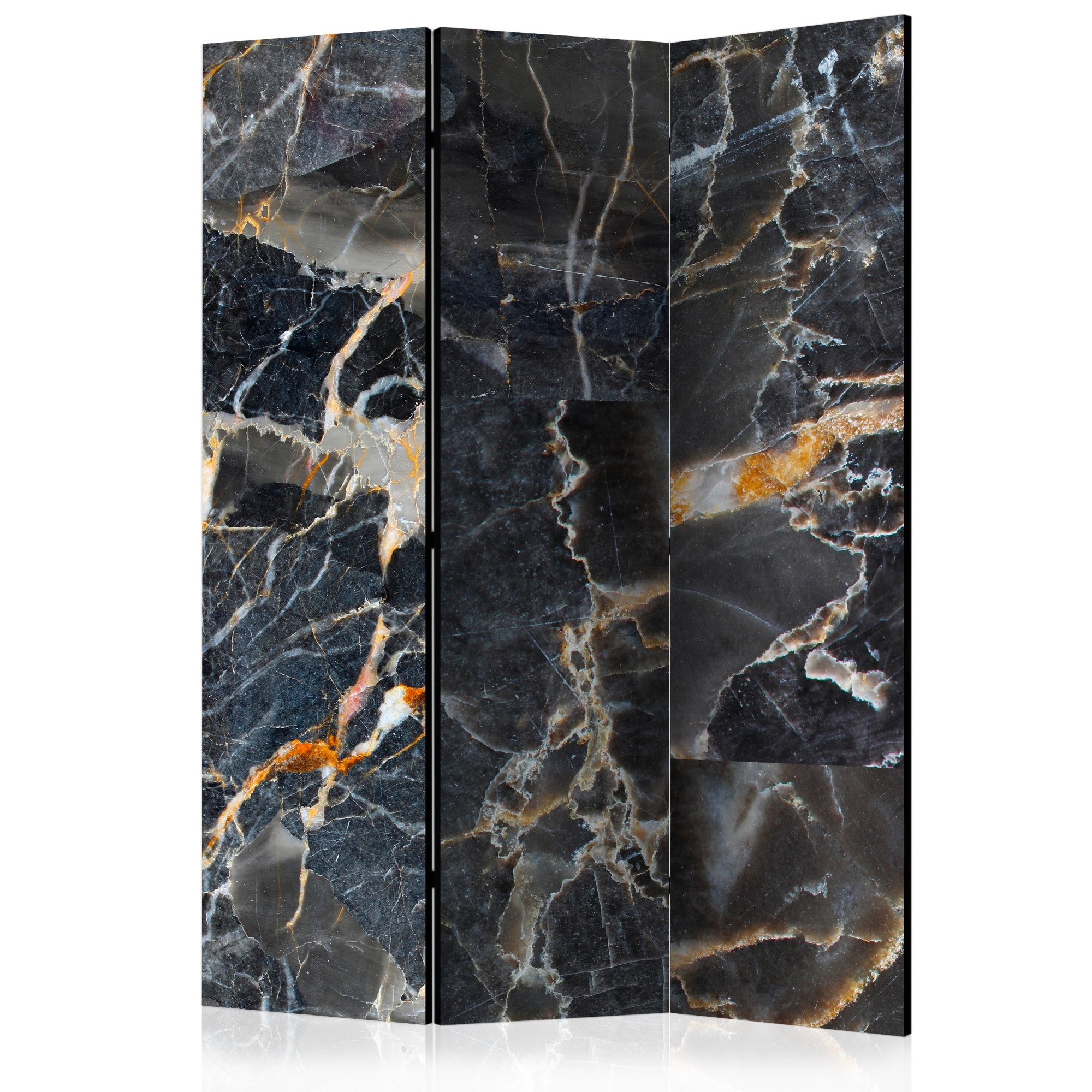 Paravan din 3 parti - Marmura Neagra - 135 x 172 cm