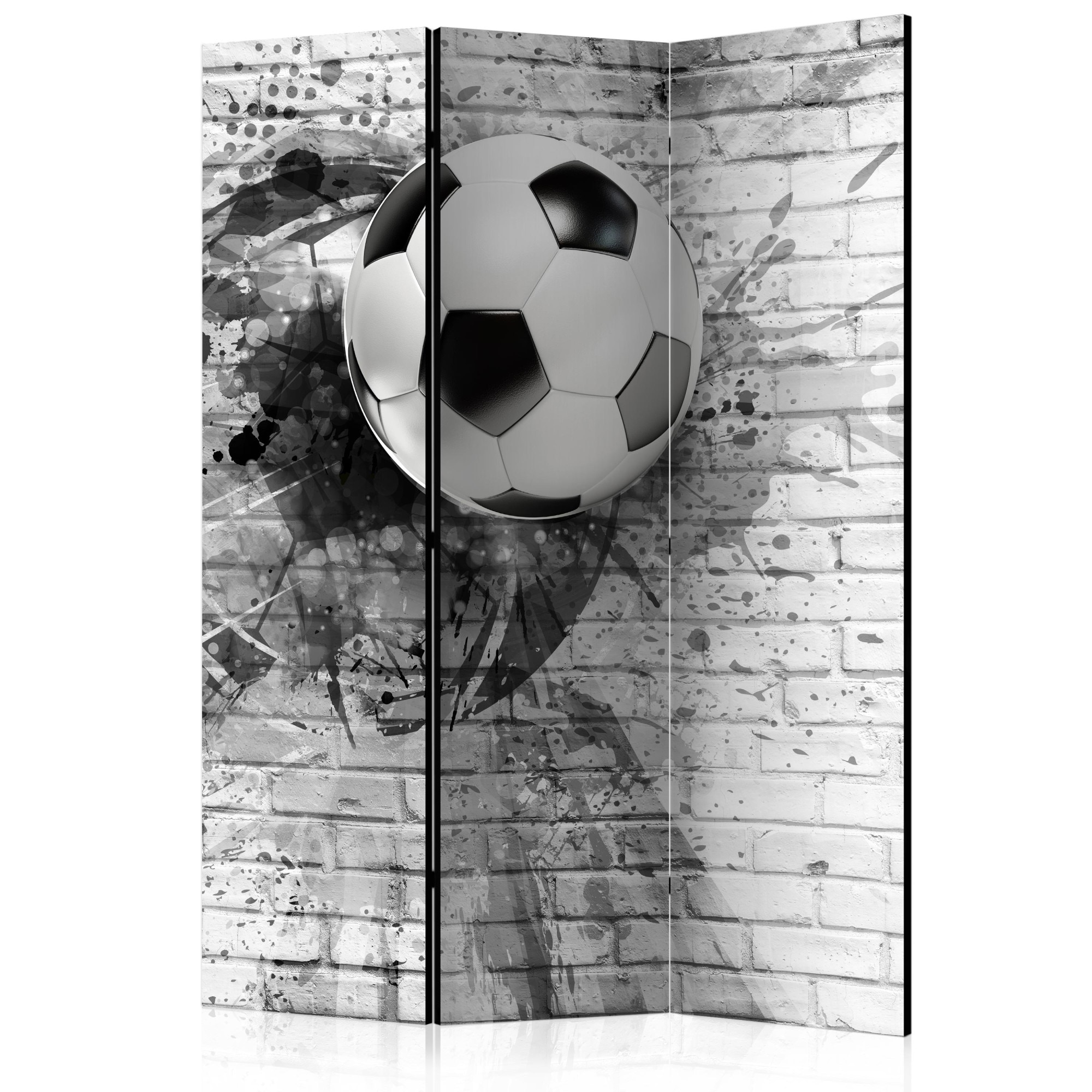 Paravan din 3 parti - Fotbal dinamic - 135 x 172 cm