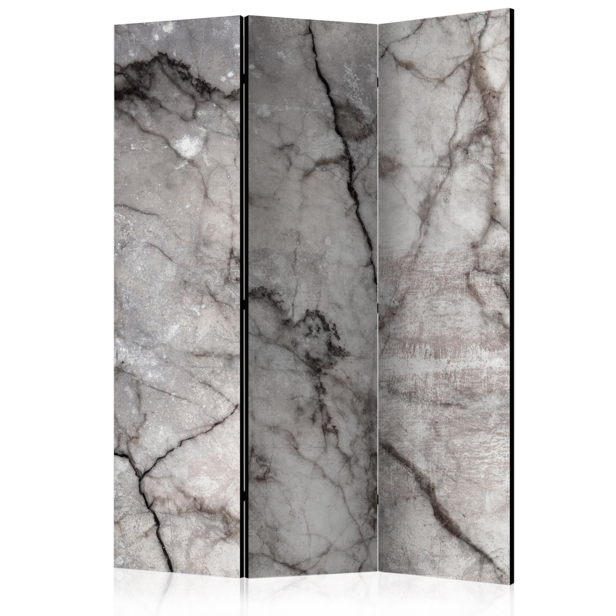 Paravan din 3 parti - Marmura gri - 135 x 172 cm