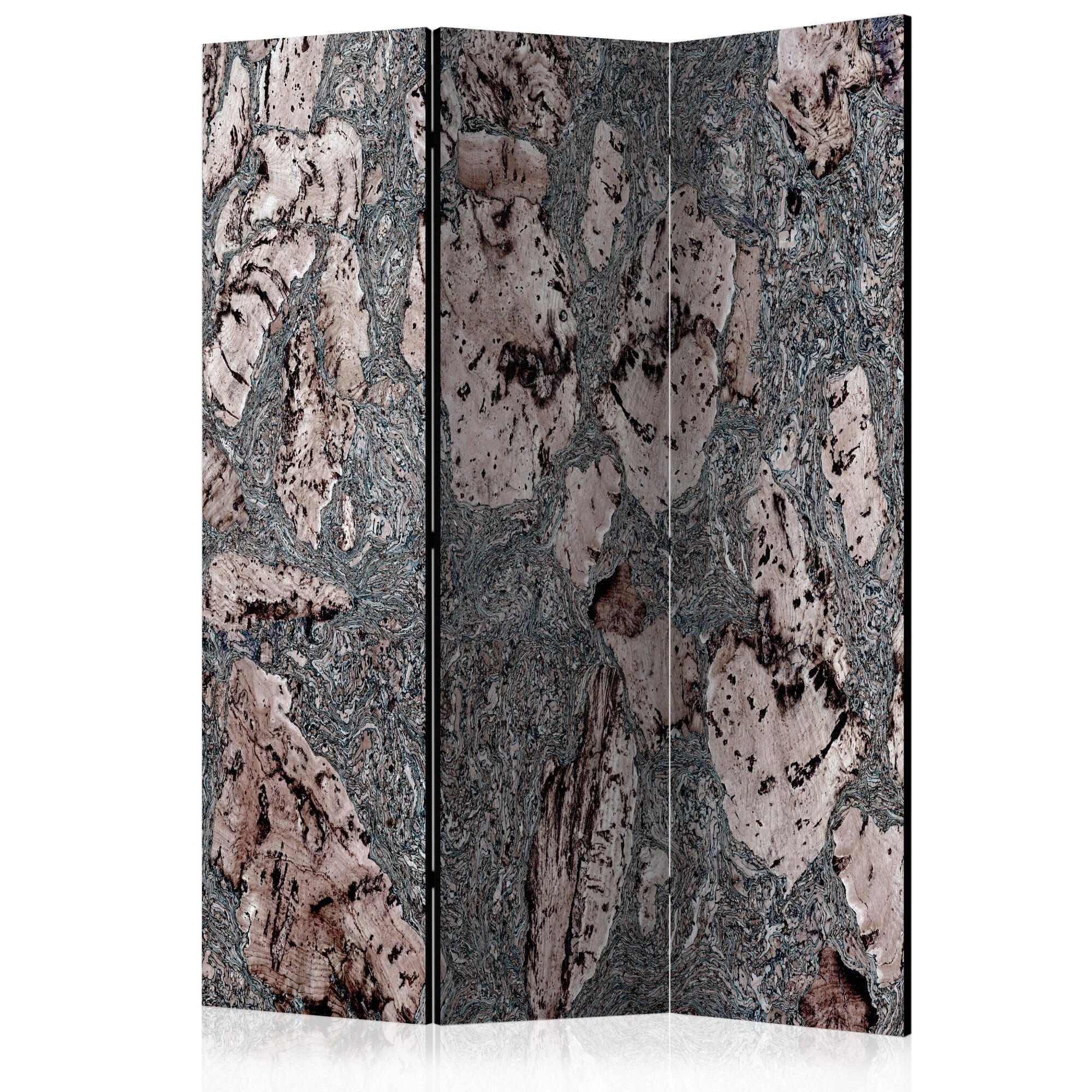 Paravan din 3 parti - Oprit gri - 135 x 172 cm