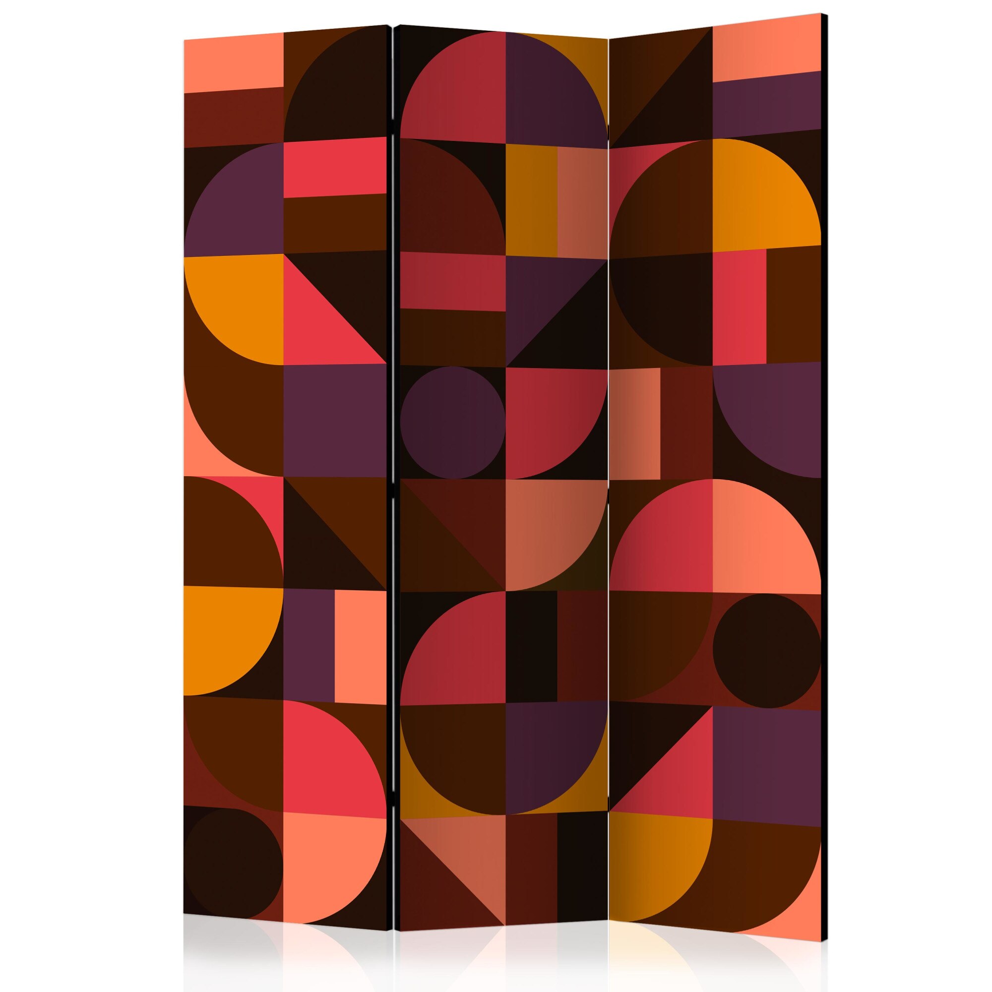 Paravan din 3 parti - Mozaic geometric RoSu - 135 x 172 cm