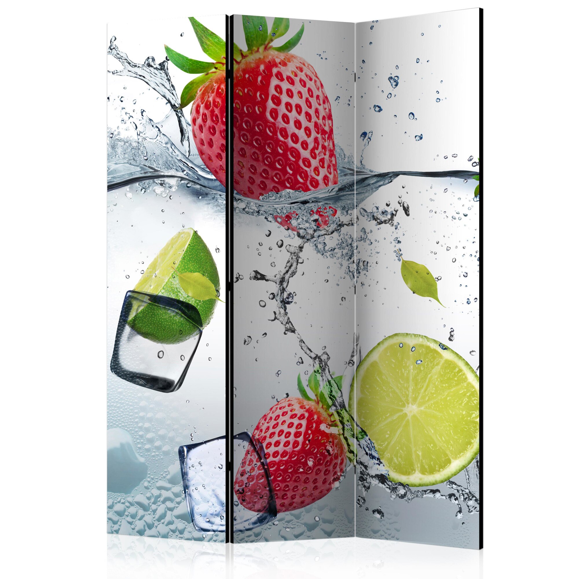 Paravan din 3 parti - Cocktail de fructe - 135 x 172 cm