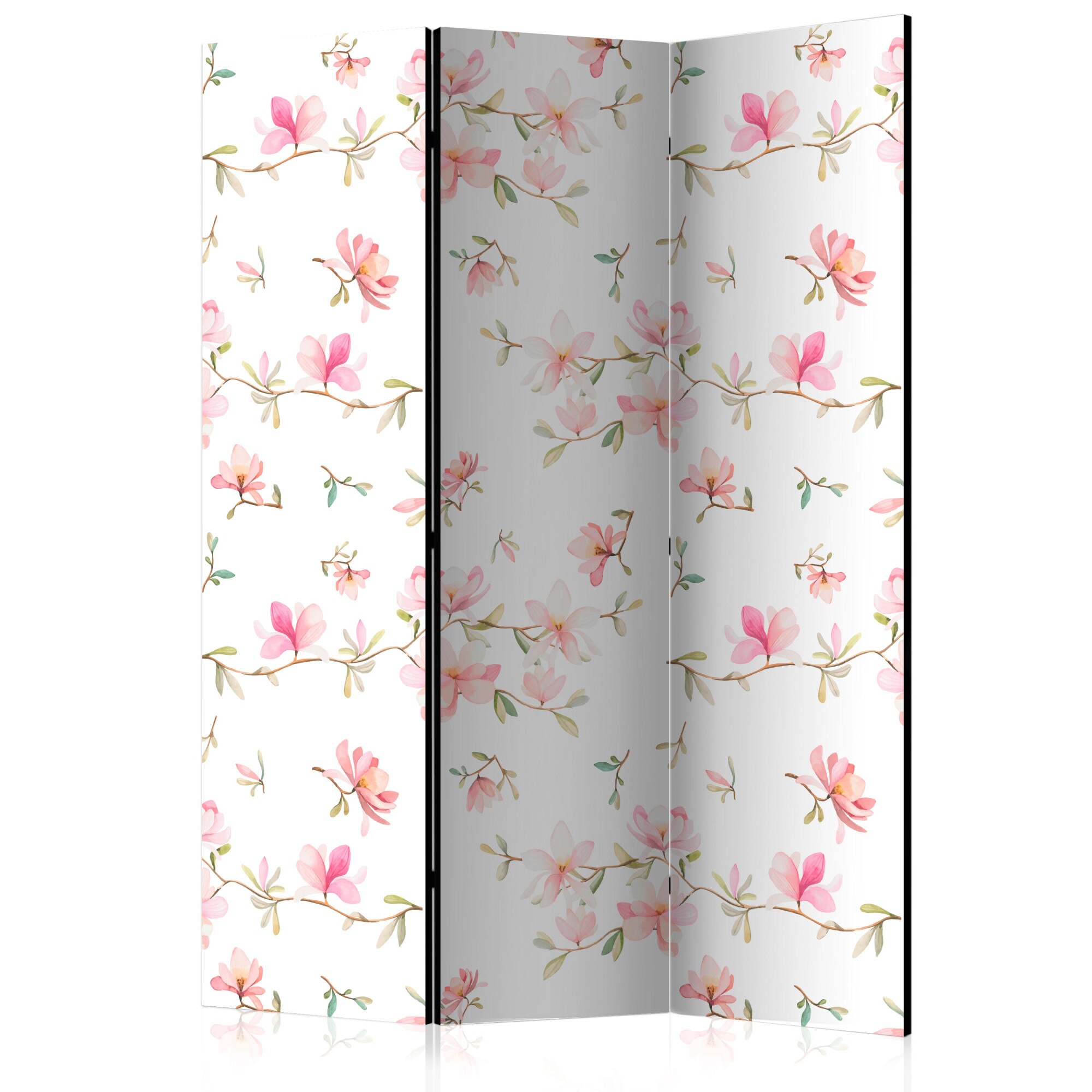 Paravan din 3 parti - Magnolii proaspete - 135 x 172 cm