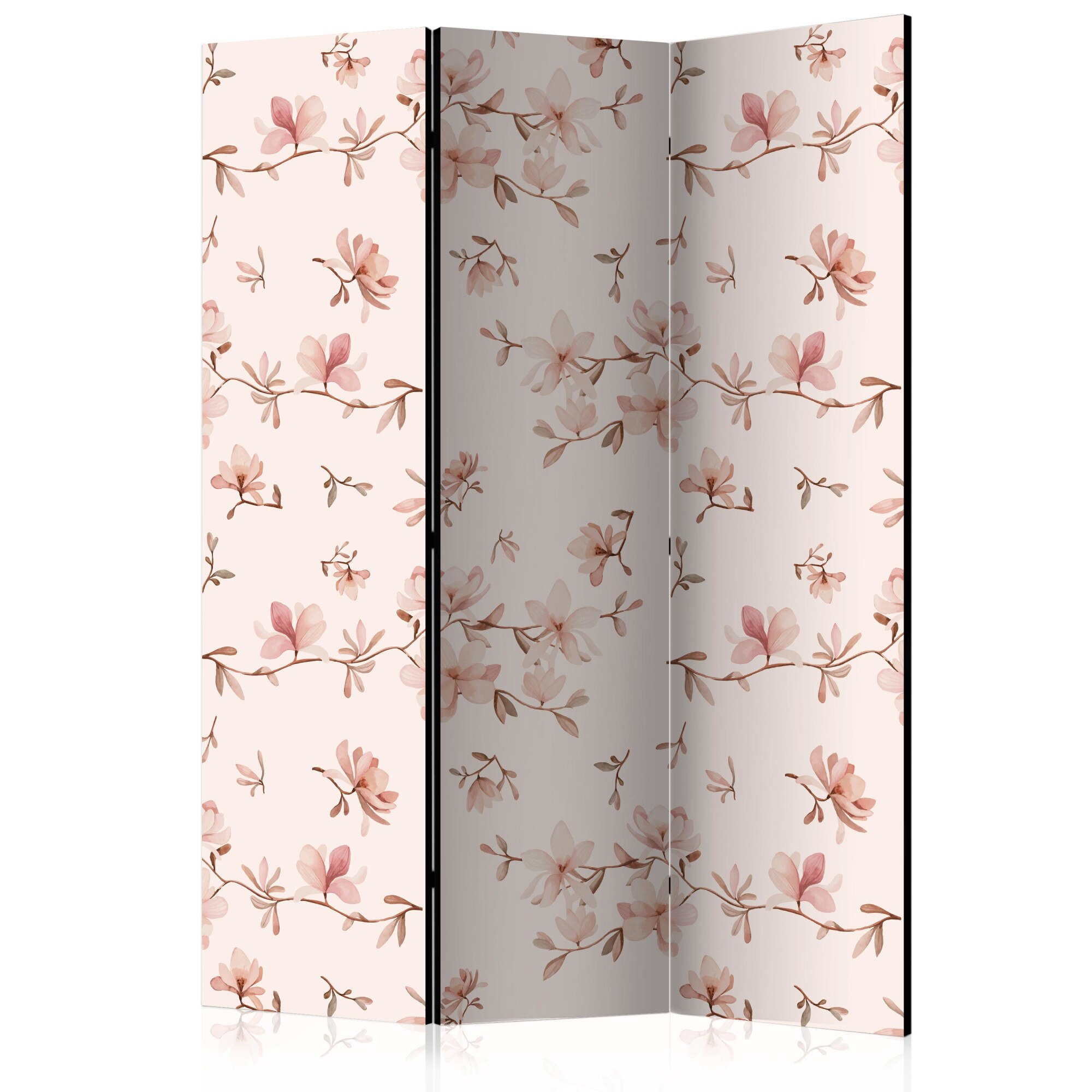 Paravan din 3 parti - Ramuri de Magnolia - 135 x 172 cm