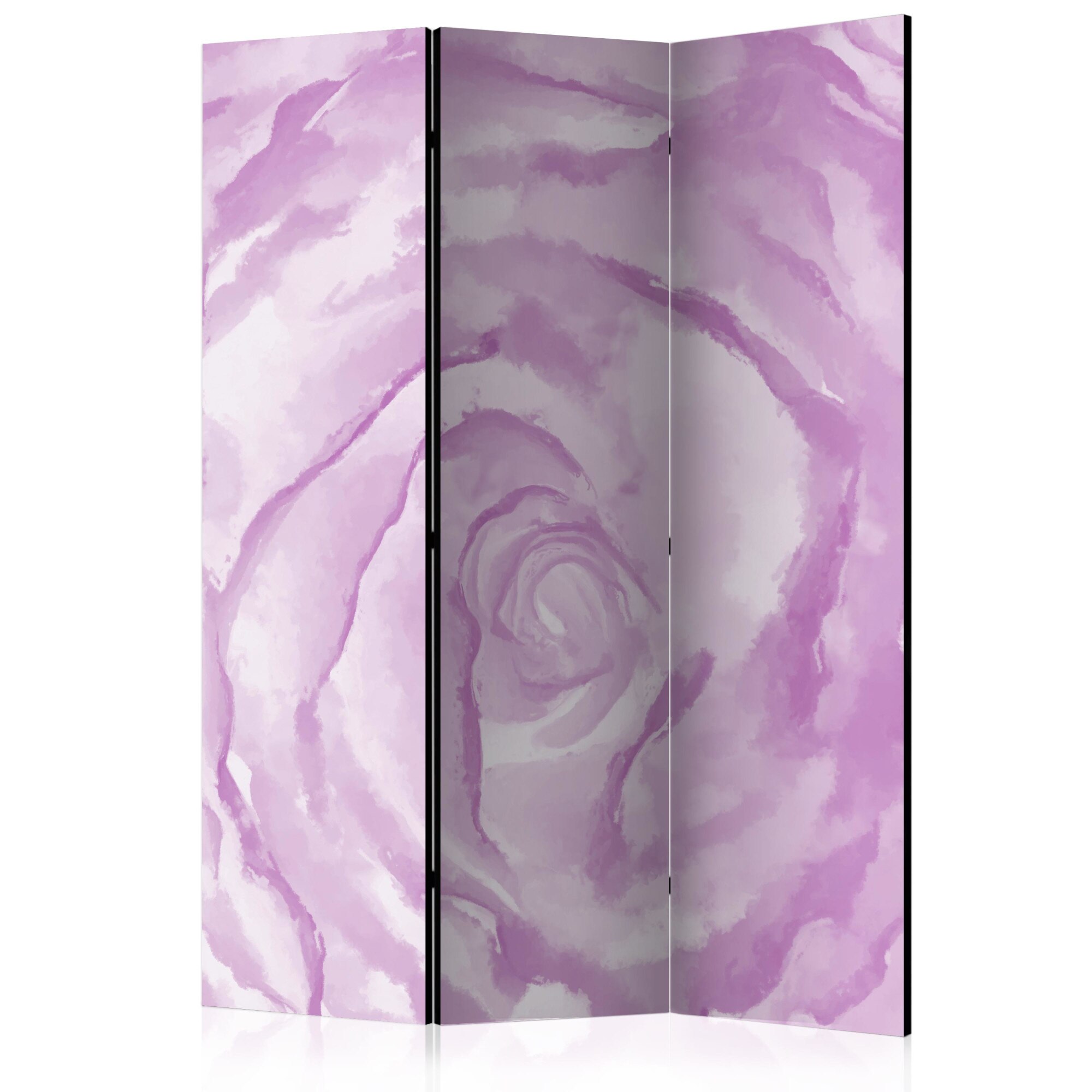 Paravan din 3 parti - Trandafir roz - 135 x 172 cm