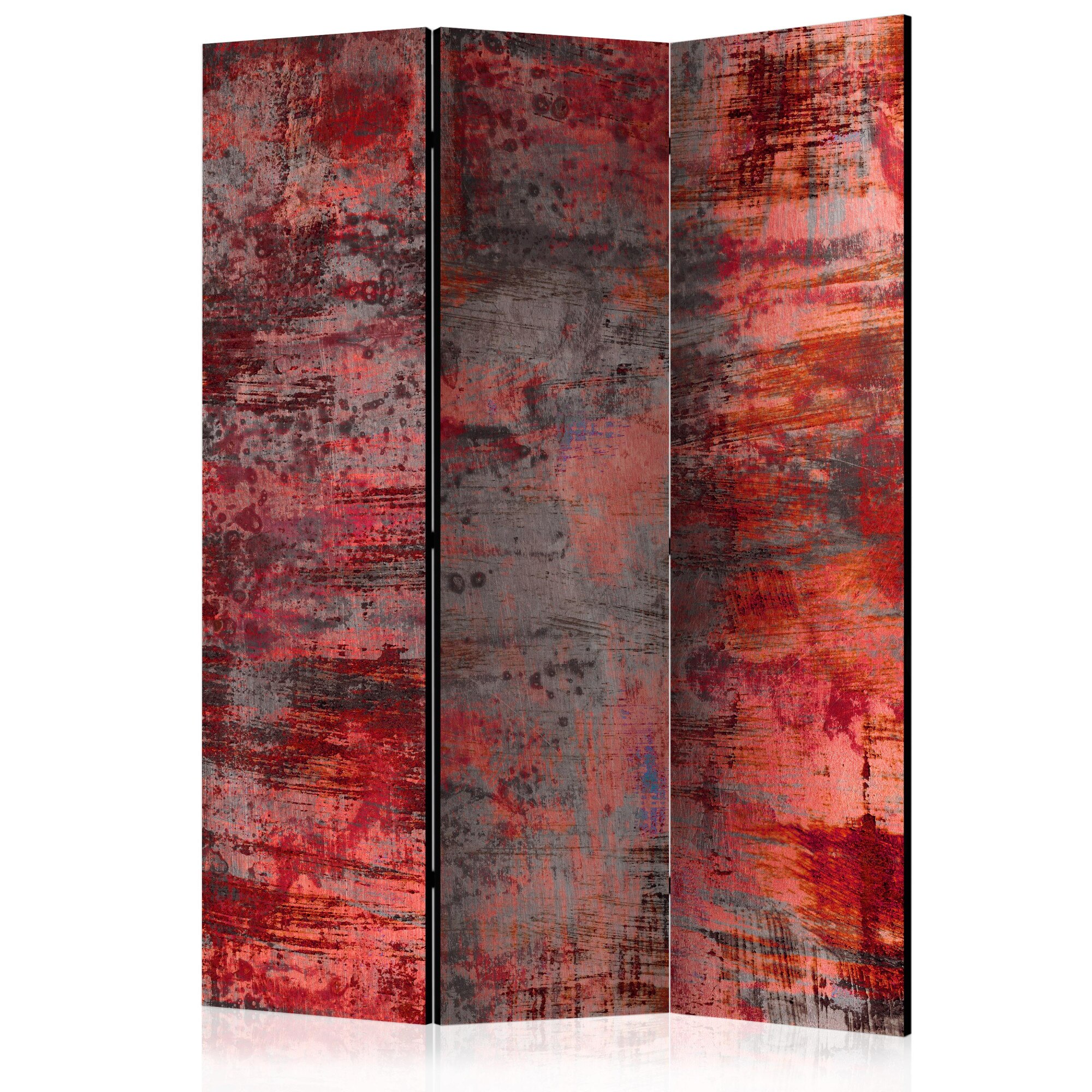 Paravan din 3 parti - Metal roSu - 135 x 172 cm