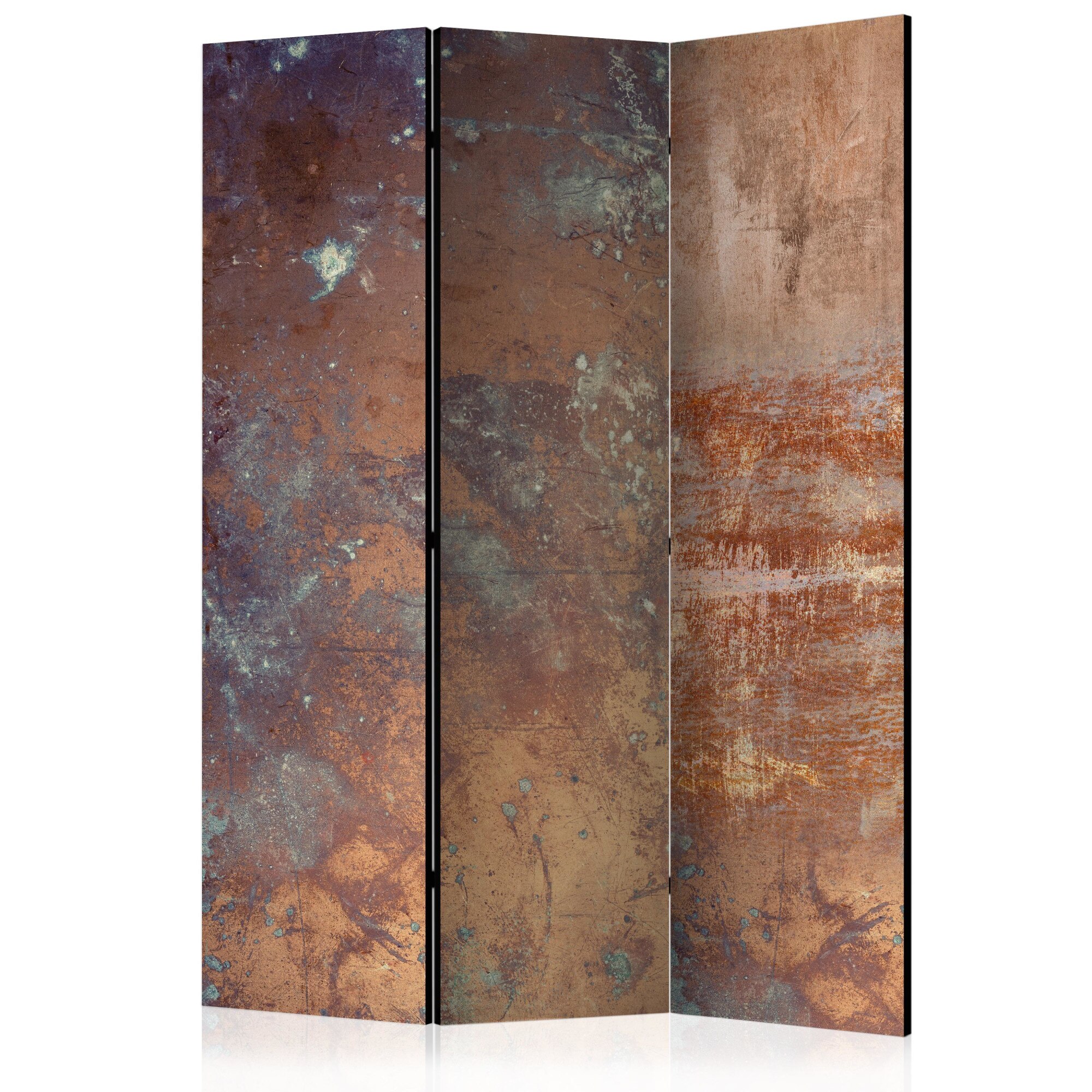 Paravan din 3 parti - Placa ruginita - 135 x 172 cm
