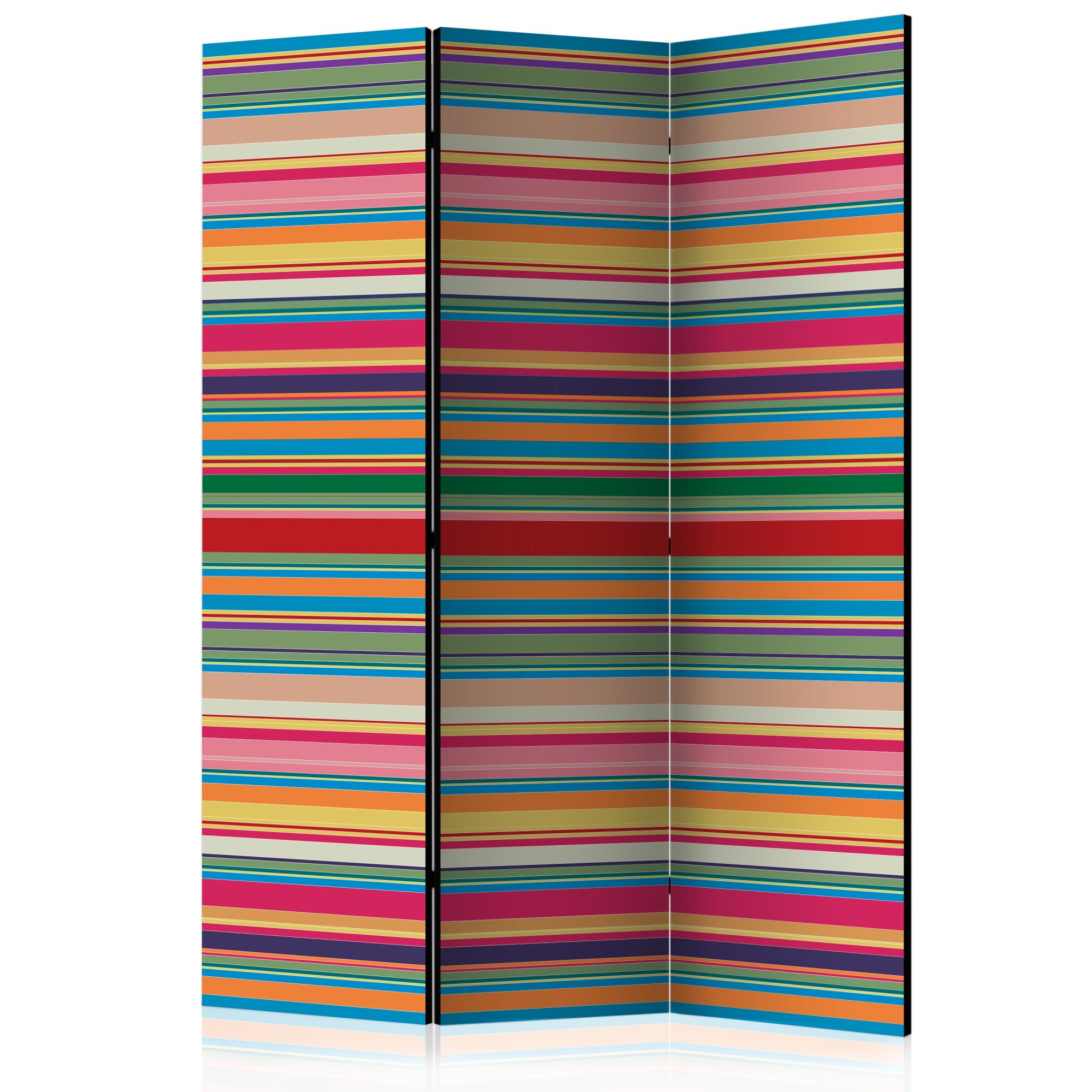 Paravan din 3 parti - Dungi subtiri - 135 x 172 cm