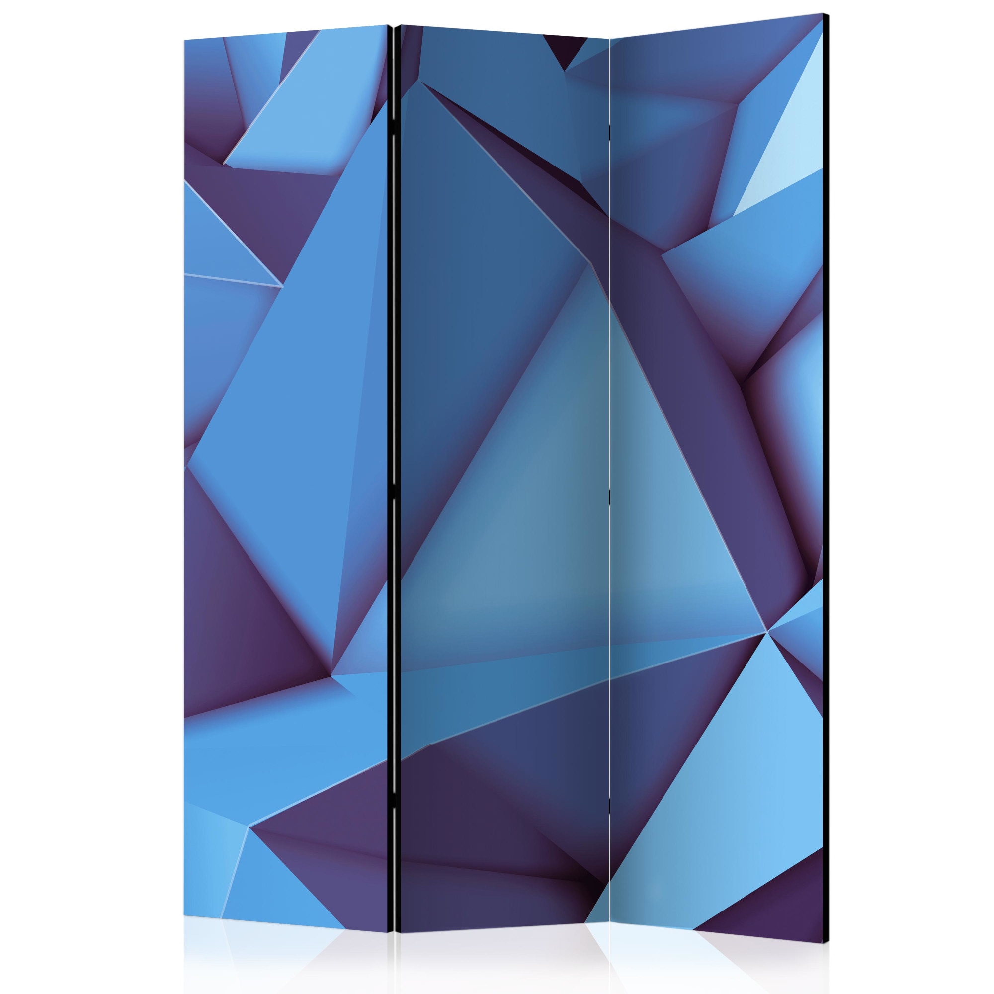 Paravan din 3 parti - albastru regal - 135 x 172 cm
