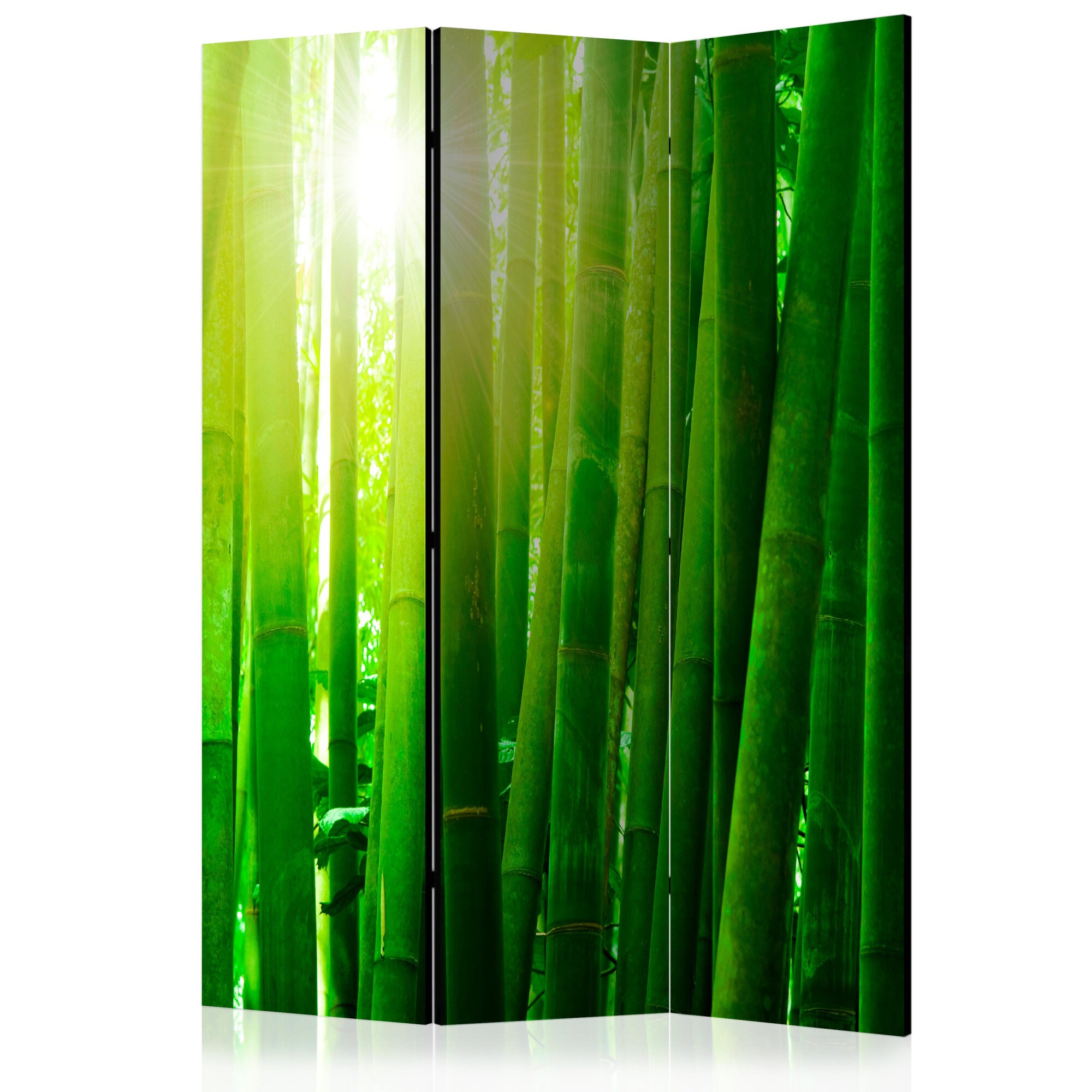 Paravan din 3 parti - Soarele Si bambusul - 135 x 172 cm