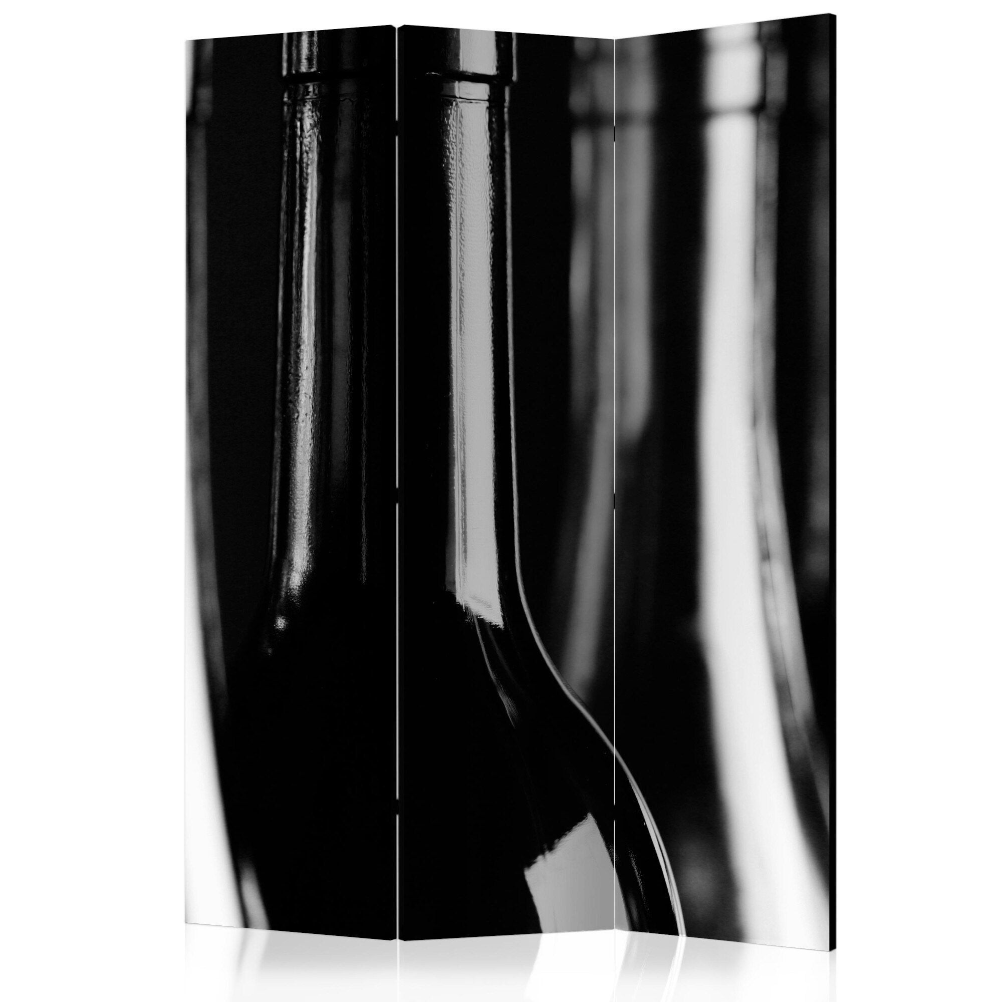 Paravan din 3 parti - Sticle de vin - 135 x 172 cm