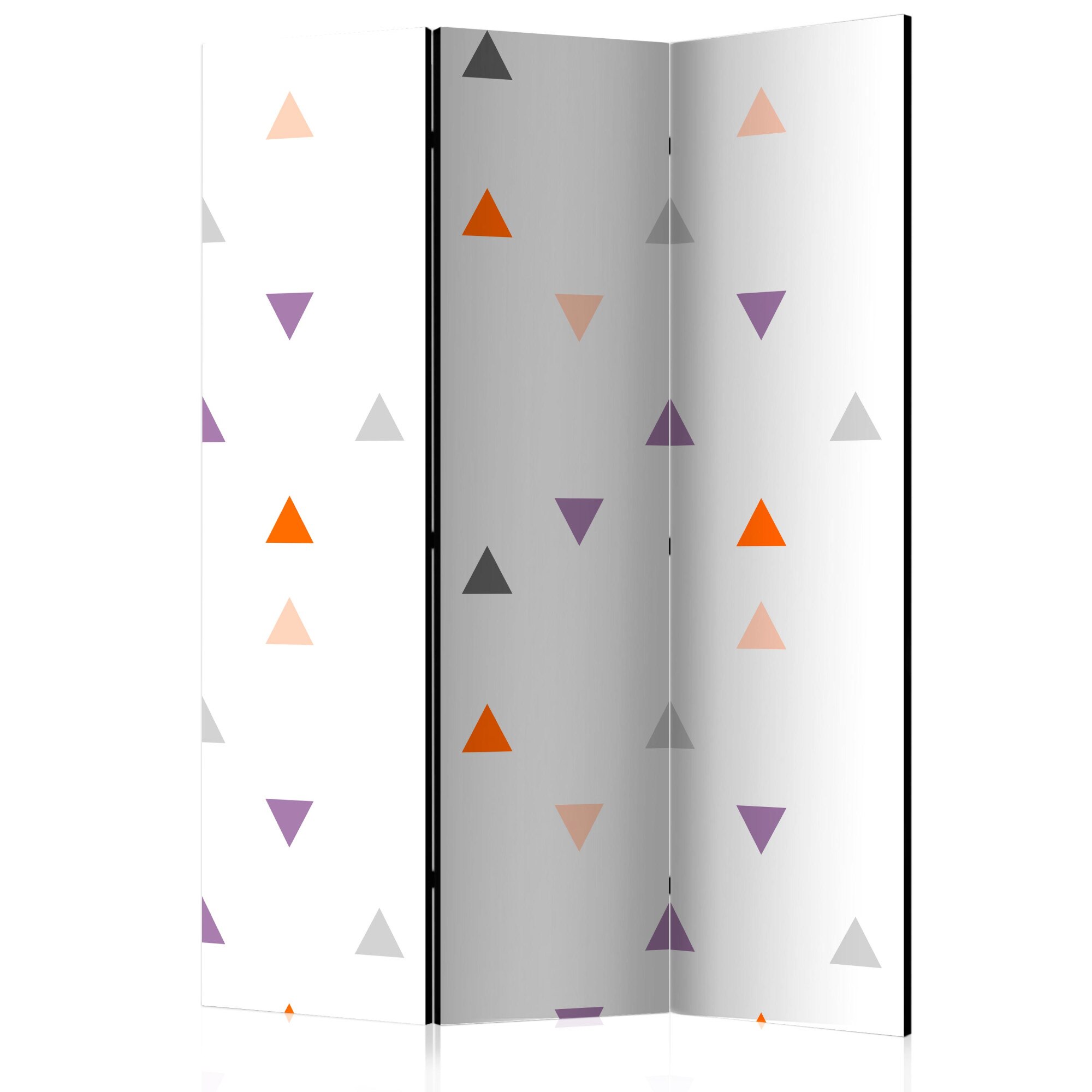 Paravan din 3 parti - Triunghiuri Ploaie - 135 x 172 cm