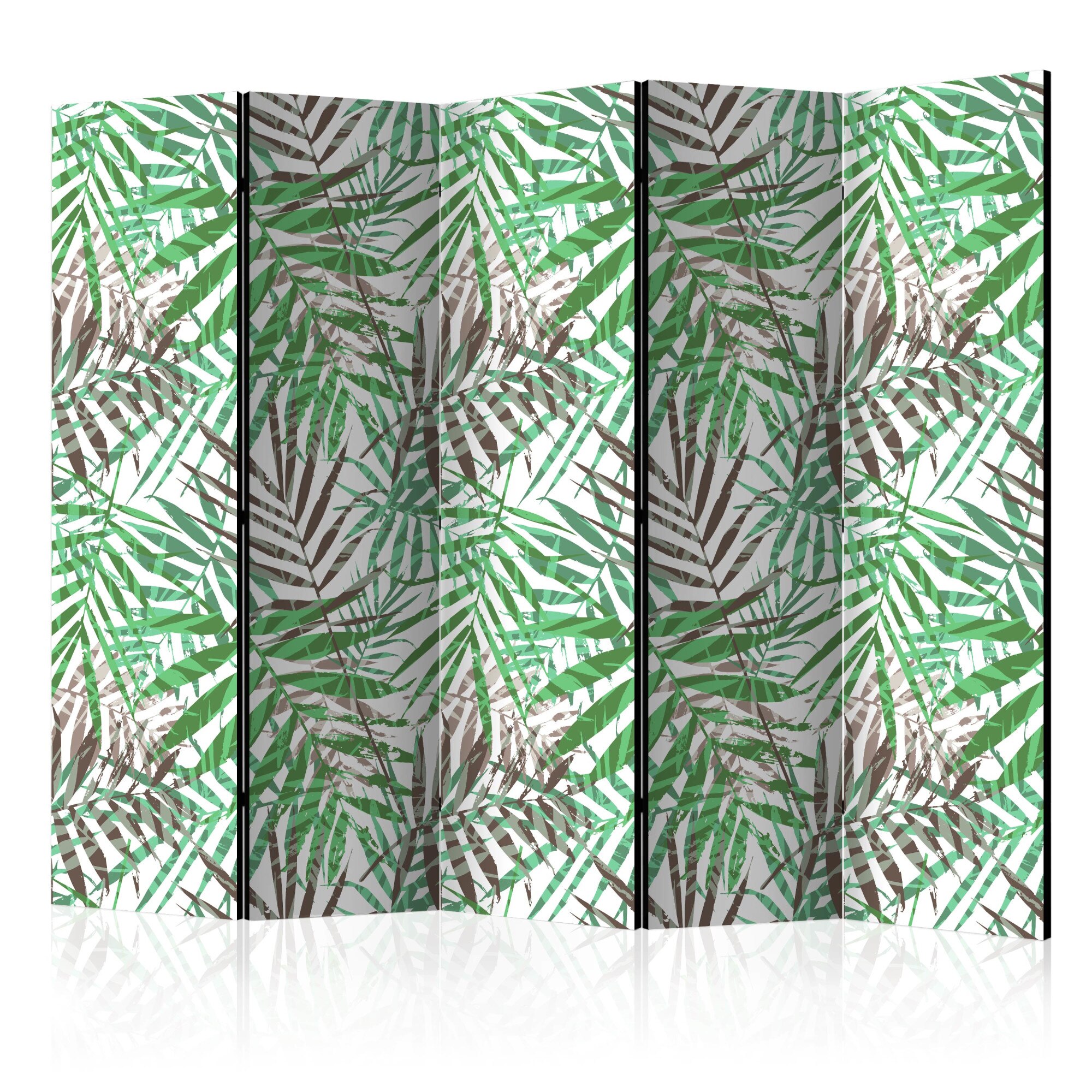 Paravan din 5 parti - Frunzele salbatice II - 225 x 172 cm